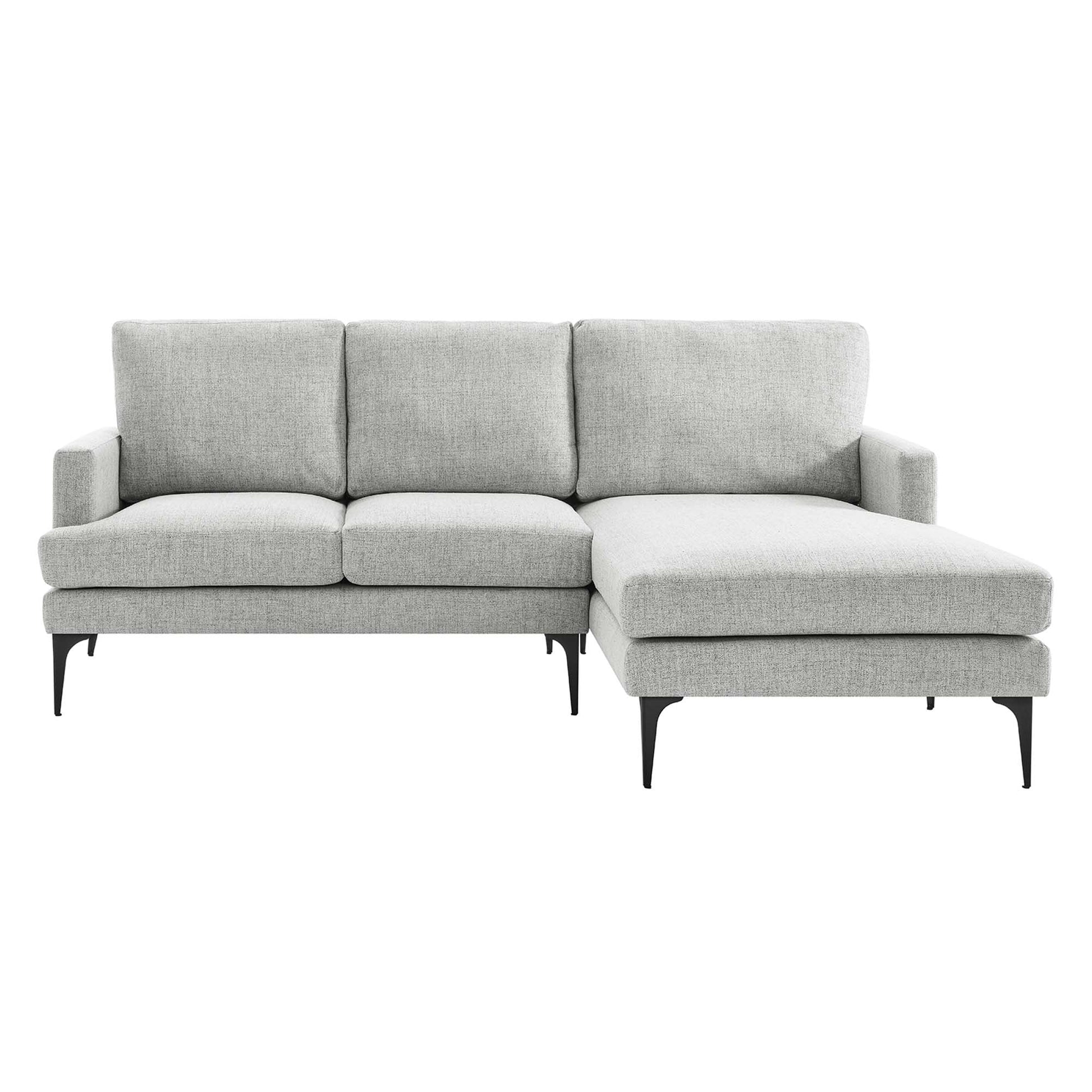 Evermore Right-Facing Upholstered Fabric Sectional Sofa. - Venini Furniture 