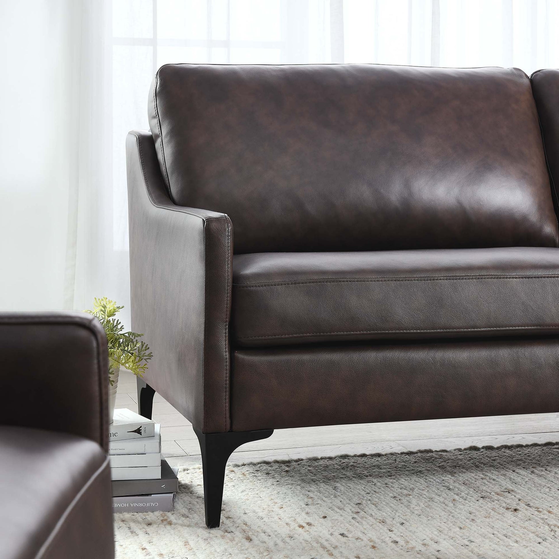 Corland Leather Sofa. - Venini Furniture 