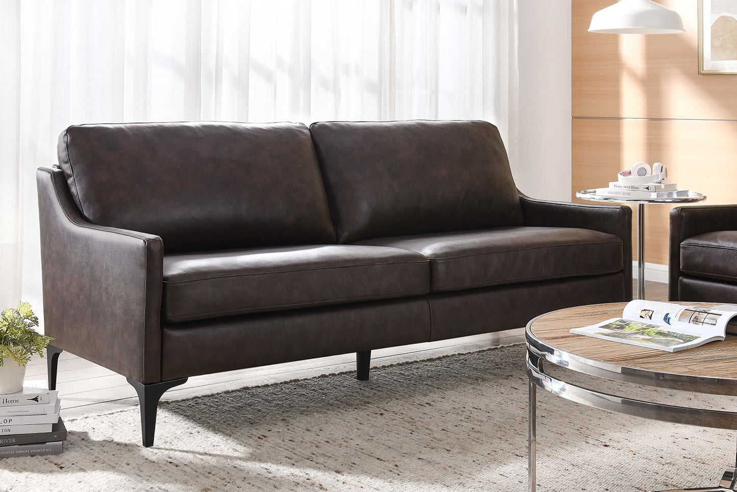 Corland Leather Sofa. - Venini Furniture 