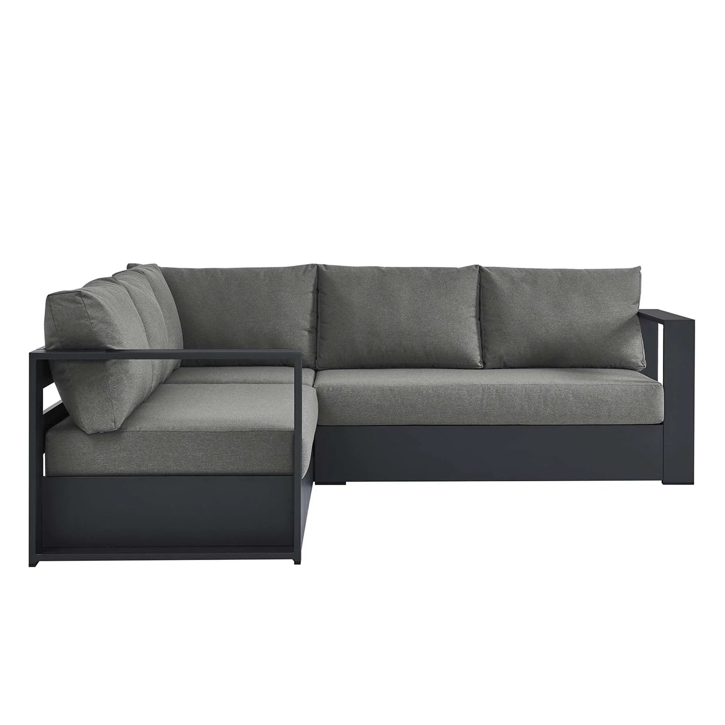 Tahoe 3-Piece Outdoor Patio Powder-Coated Aluminum Sectional Sofa Set. - Venini Furniture 