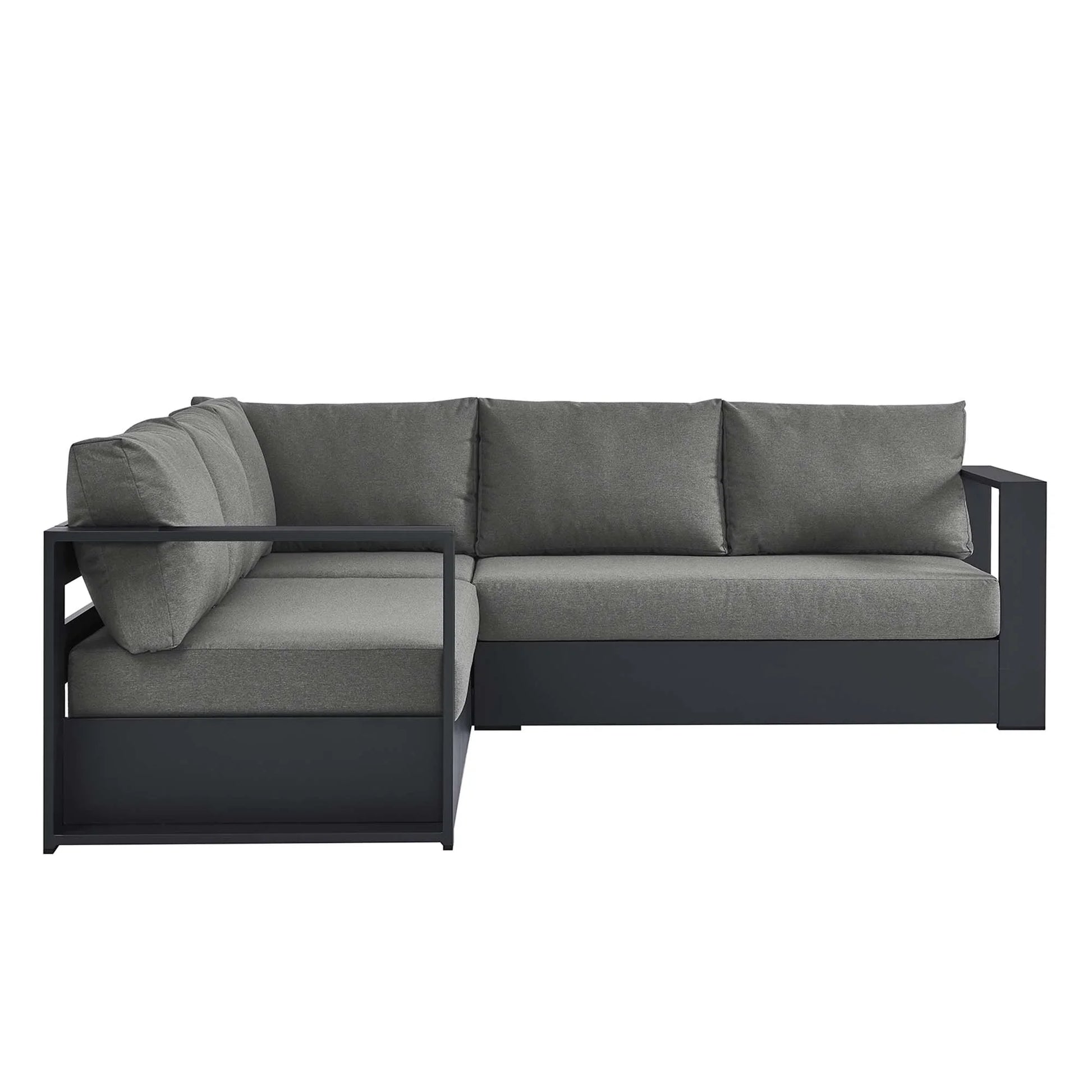 Tahoe 3-Piece Outdoor Patio Powder-Coated Aluminum Sectional Sofa Set. - Venini Furniture 