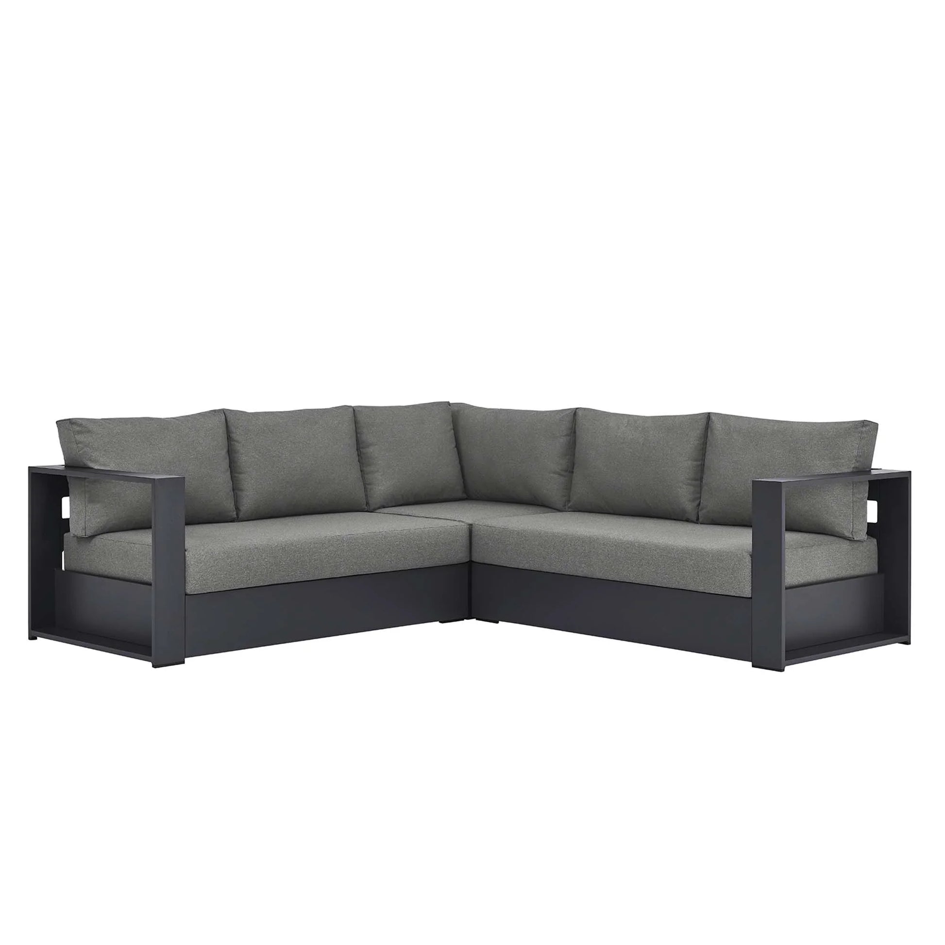 Tahoe 3-Piece Outdoor Patio Powder-Coated Aluminum Sectional Sofa Set. - Venini Furniture 