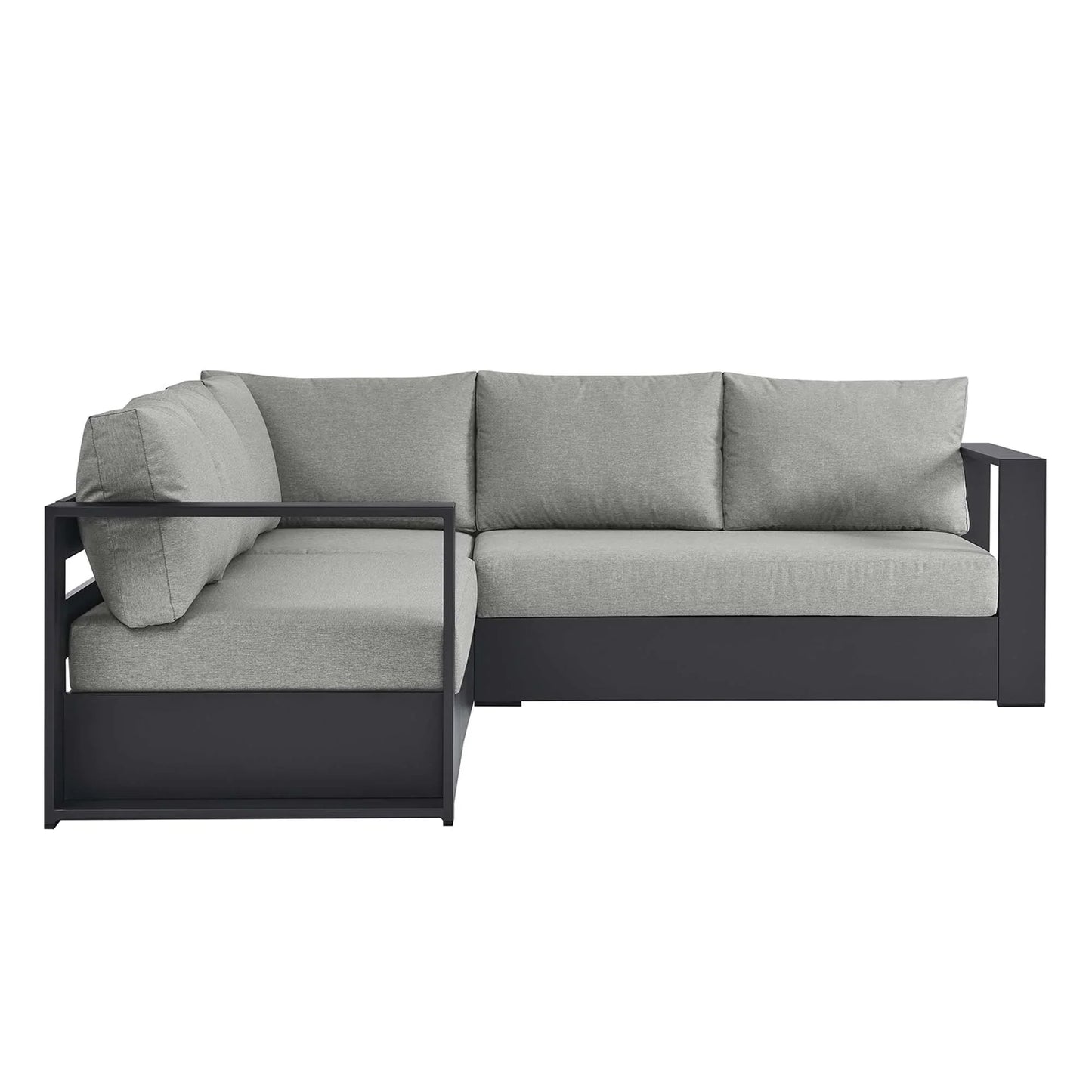 Tahoe 3-Piece Outdoor Patio Powder-Coated Aluminum Sectional Sofa Set. - Venini Furniture 