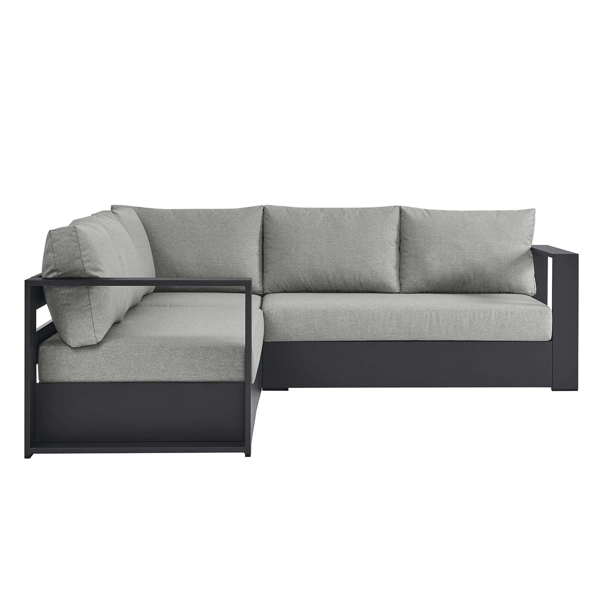 Tahoe 3-Piece Outdoor Patio Powder-Coated Aluminum Sectional Sofa Set. - Venini Furniture 