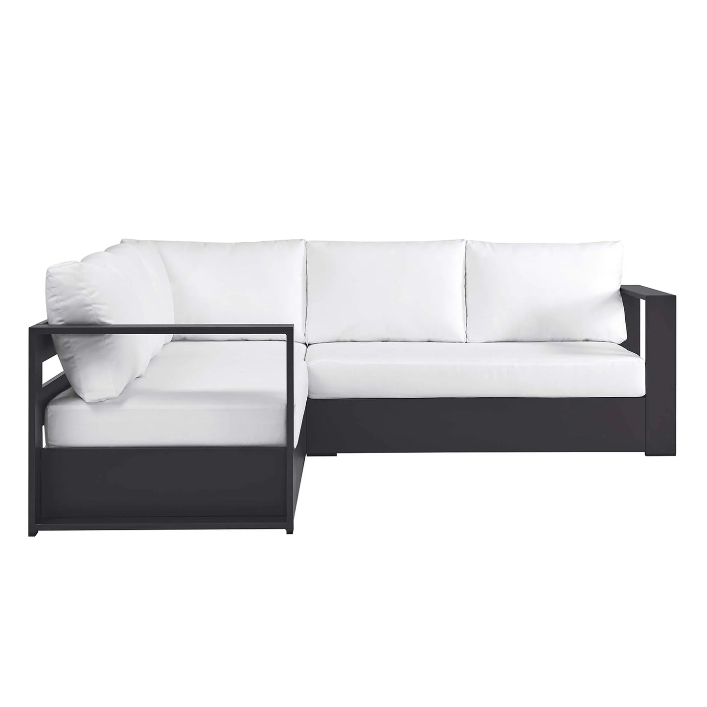 Tahoe 3-Piece Outdoor Patio Powder-Coated Aluminum Sectional Sofa Set. - Venini Furniture 