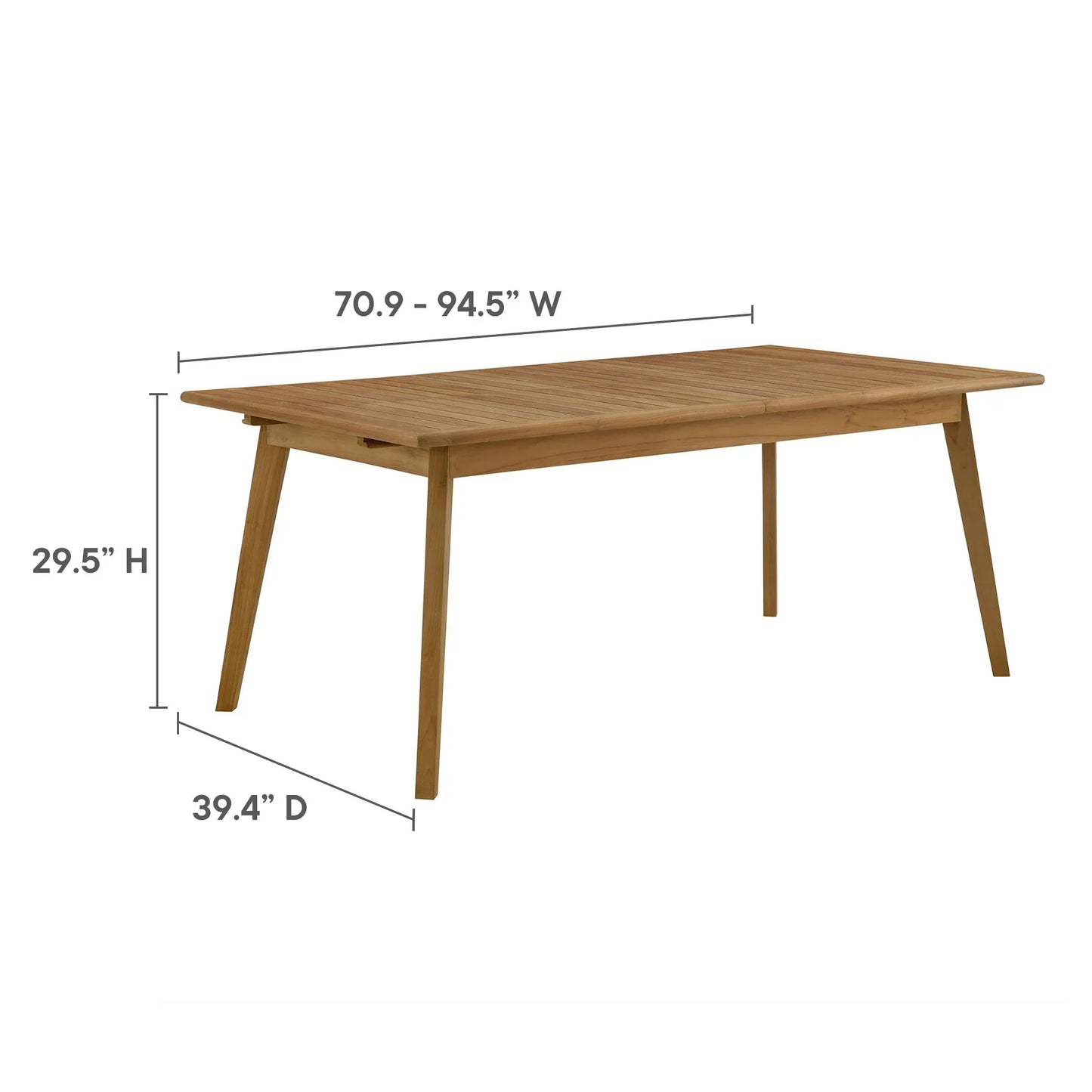 Vienna 7-Piece Outdoor Patio Teak and Rope Dining Set with Armless Chairs. - Venini Furniture 