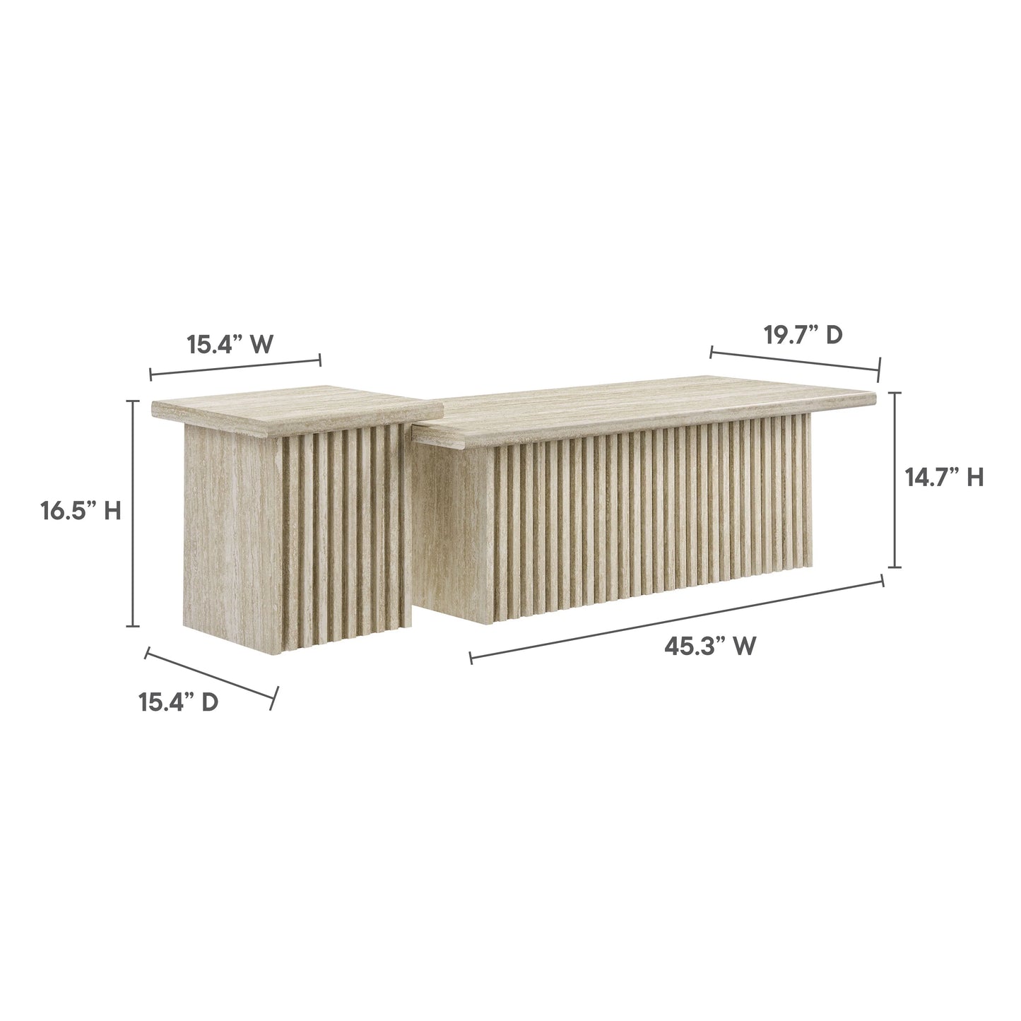 Render Nesting Coffee Tables Set of 2. - Venini Furniture 