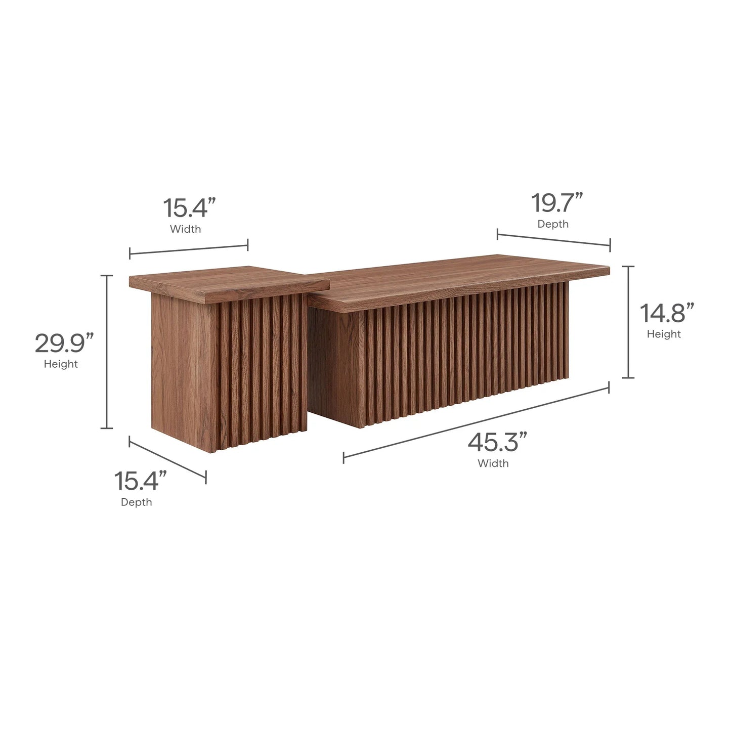 Render Nesting Coffee Tables Set of 2. - Venini Furniture 