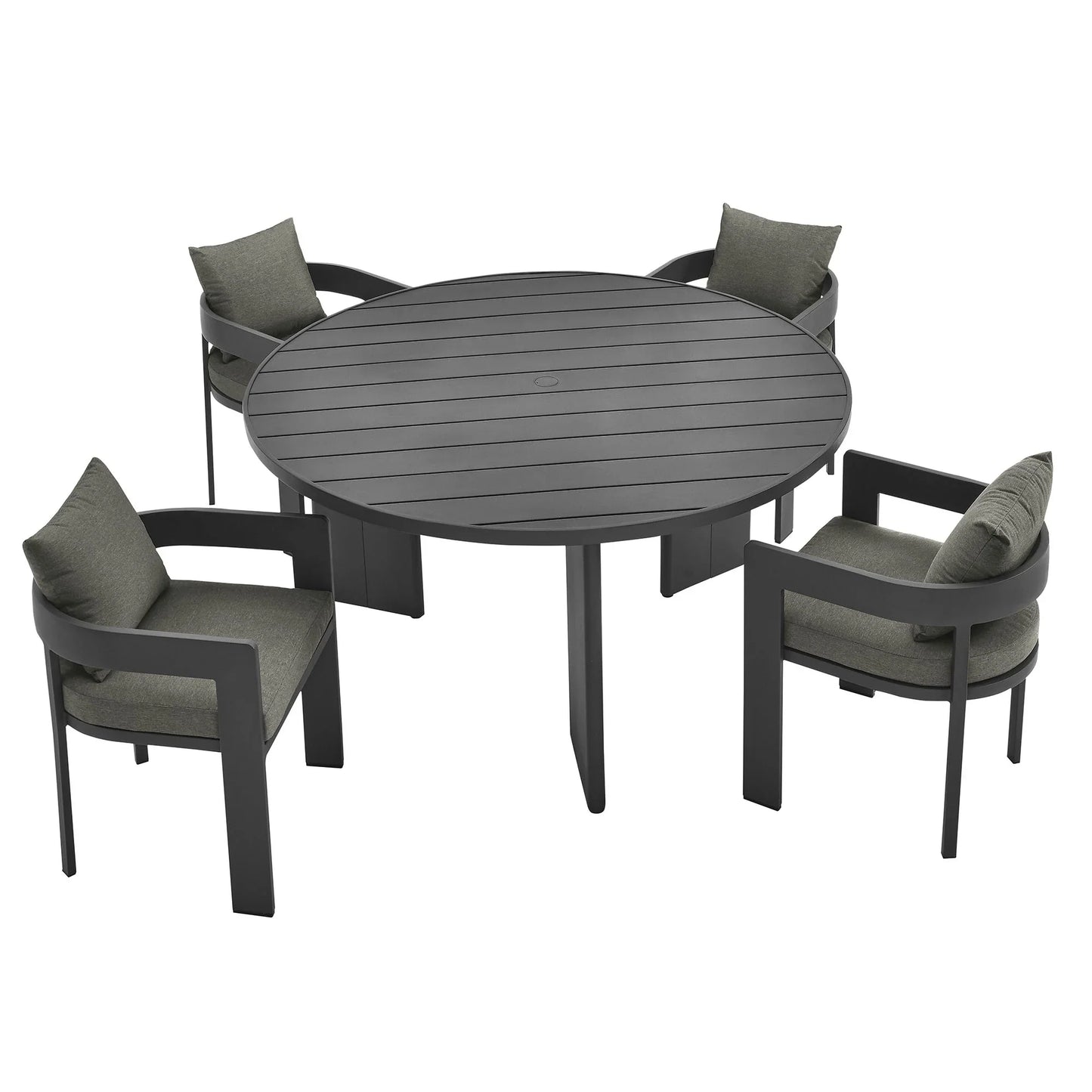 Tahoe 5-Piece Outdoor Patio Aluminum Dining Set. - Venini Furniture 