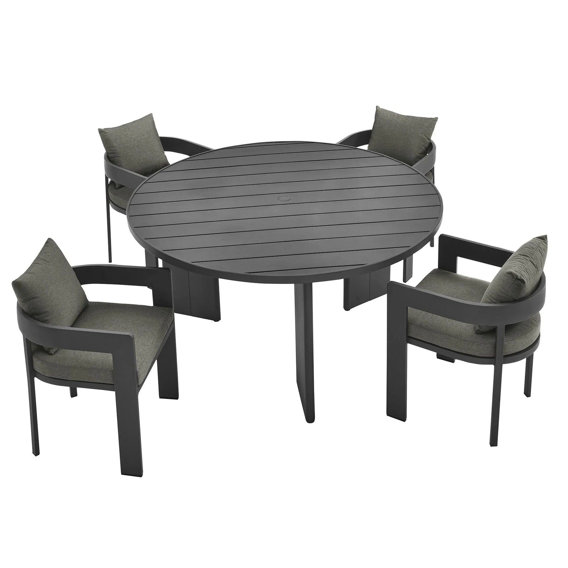 Tahoe 5-Piece Outdoor Patio Aluminum Dining Set. - Venini Furniture 