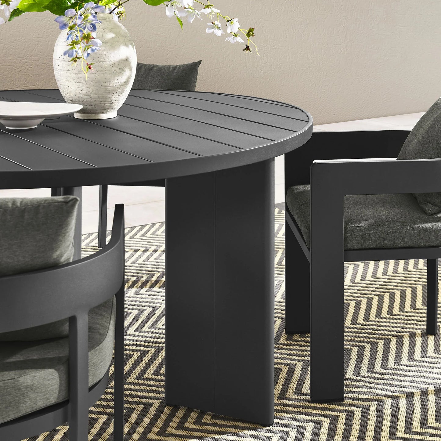 Tahoe 5-Piece Outdoor Patio Aluminum Dining Set. - Venini Furniture 