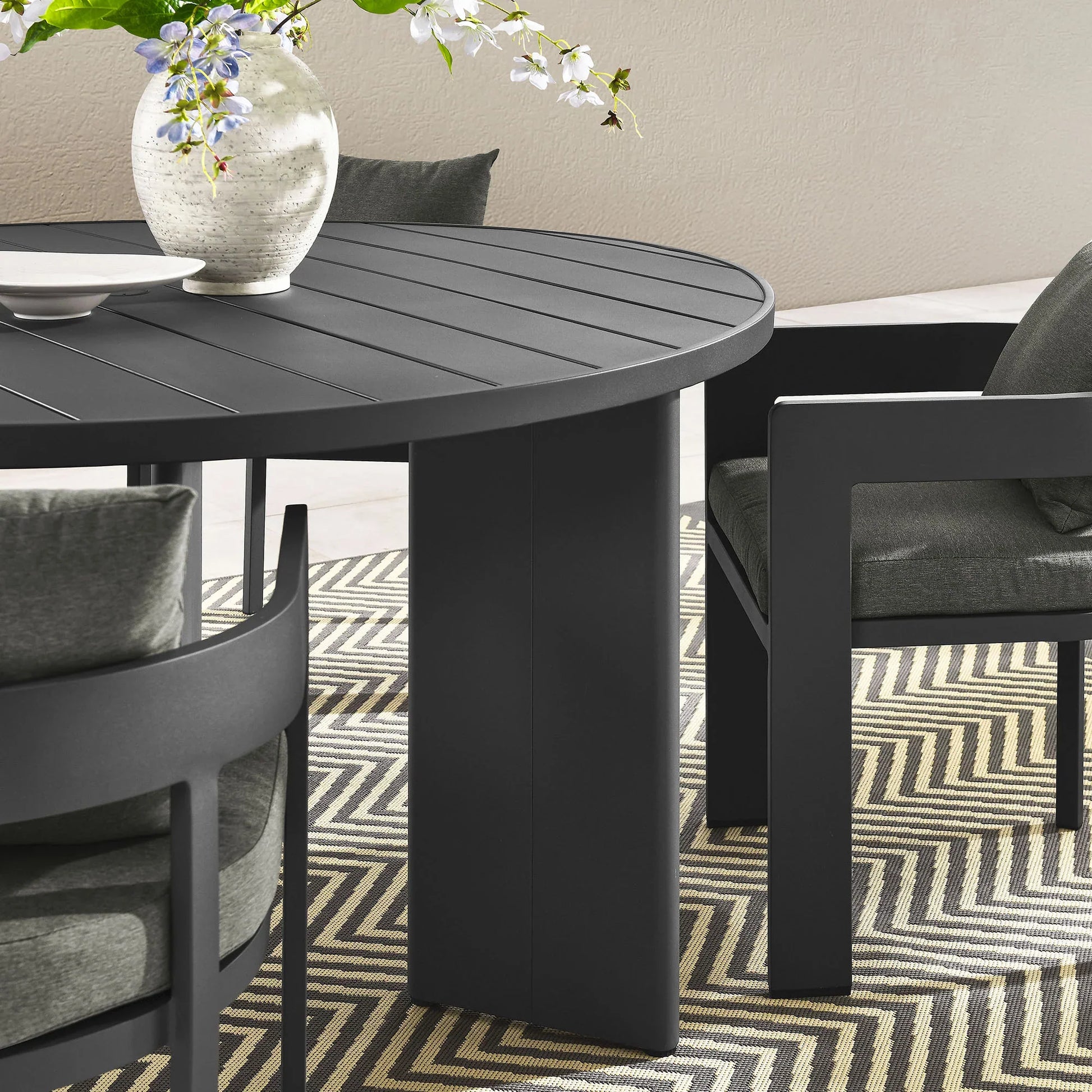 Tahoe 5-Piece Outdoor Patio Aluminum Dining Set. - Venini Furniture 