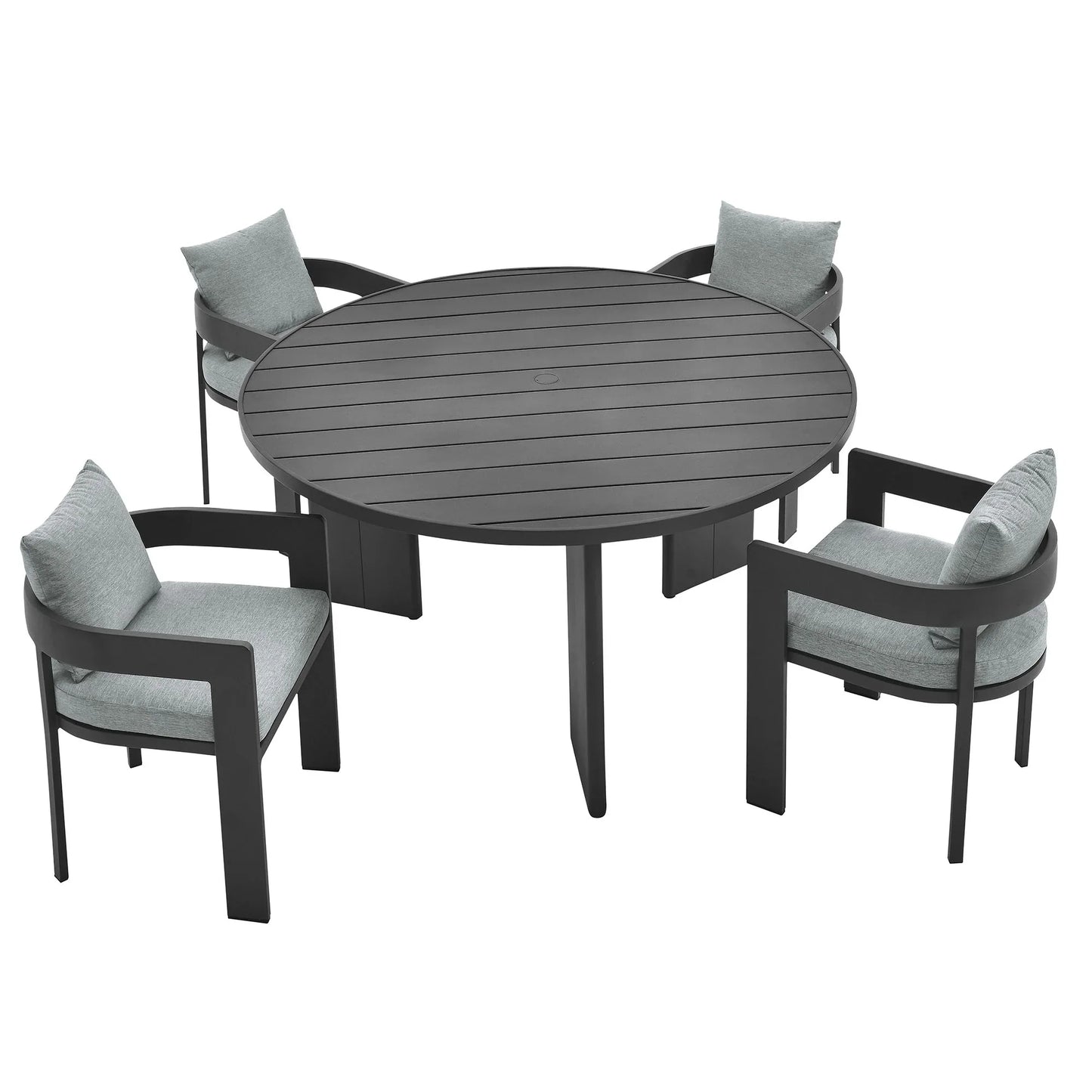 Tahoe 5-Piece Outdoor Patio Aluminum Dining Set. - Venini Furniture 