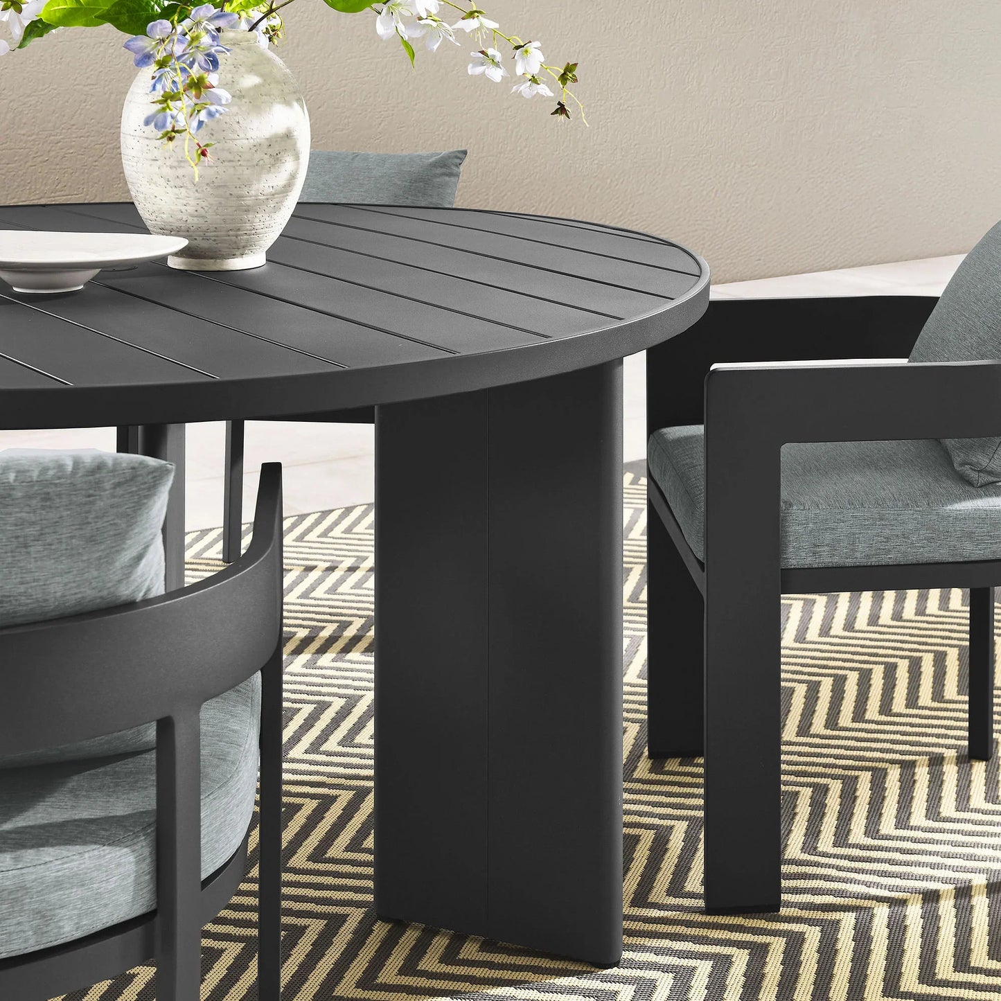 Tahoe 5-Piece Outdoor Patio Aluminum Dining Set. - Venini Furniture 