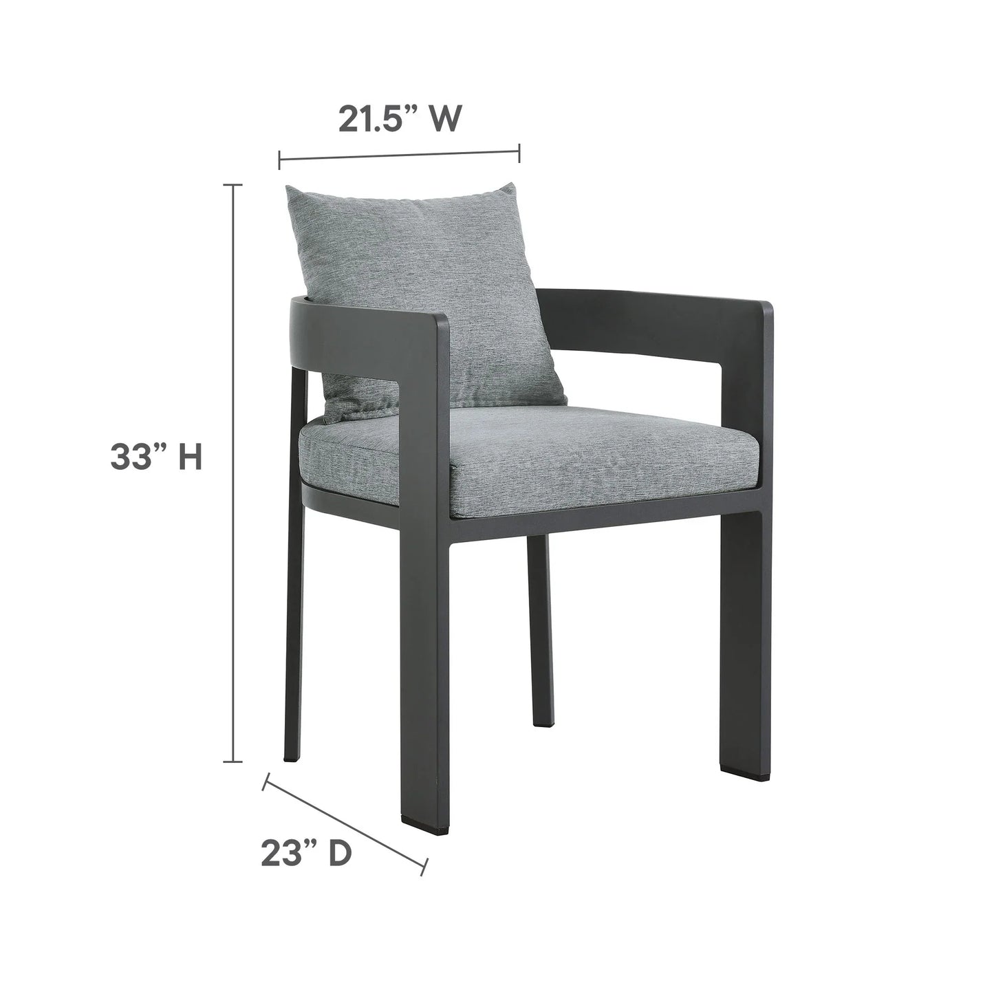 Tahoe 5-Piece Outdoor Patio Aluminum Dining Set. - Venini Furniture 