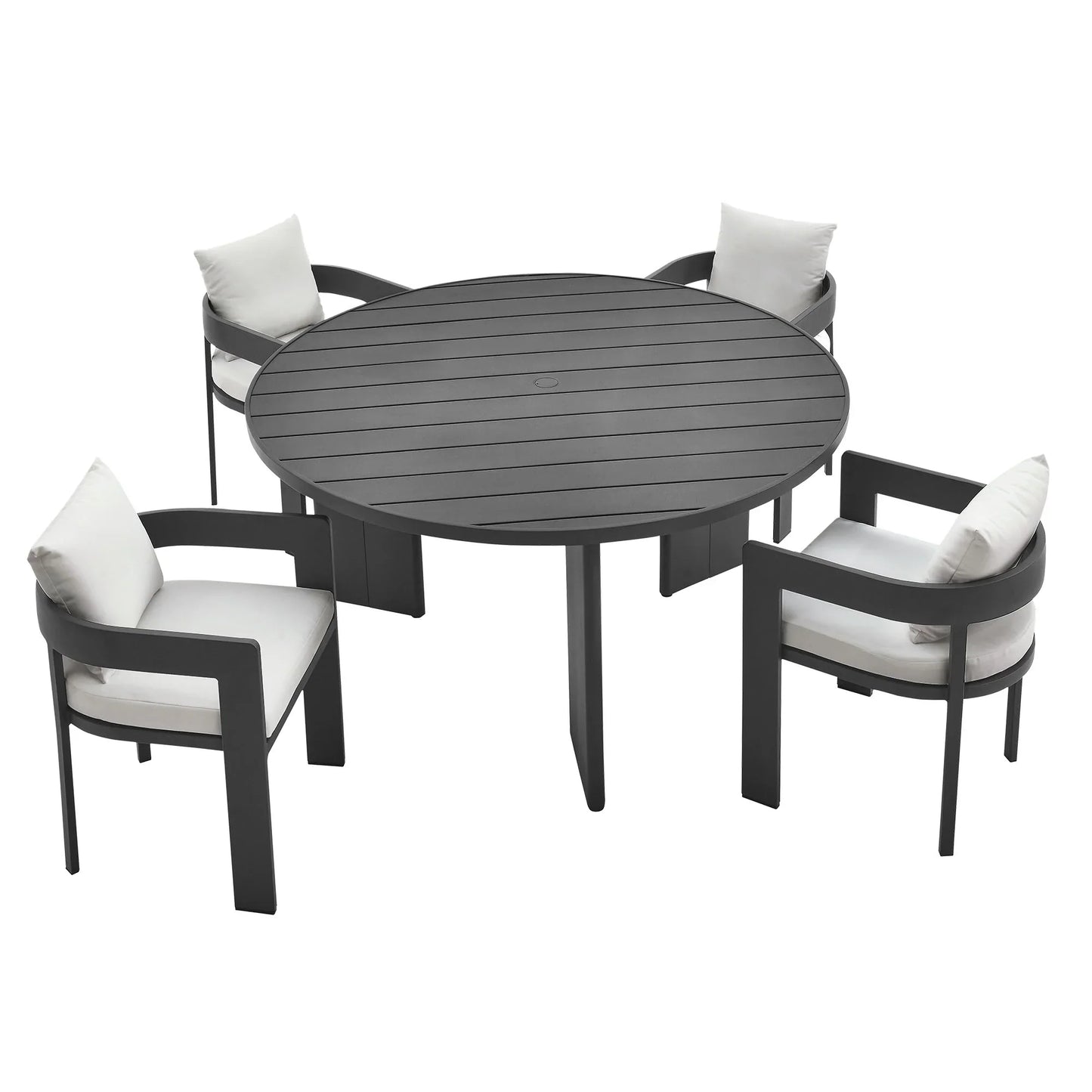 Tahoe 5-Piece Outdoor Patio Aluminum Dining Set. - Venini Furniture 