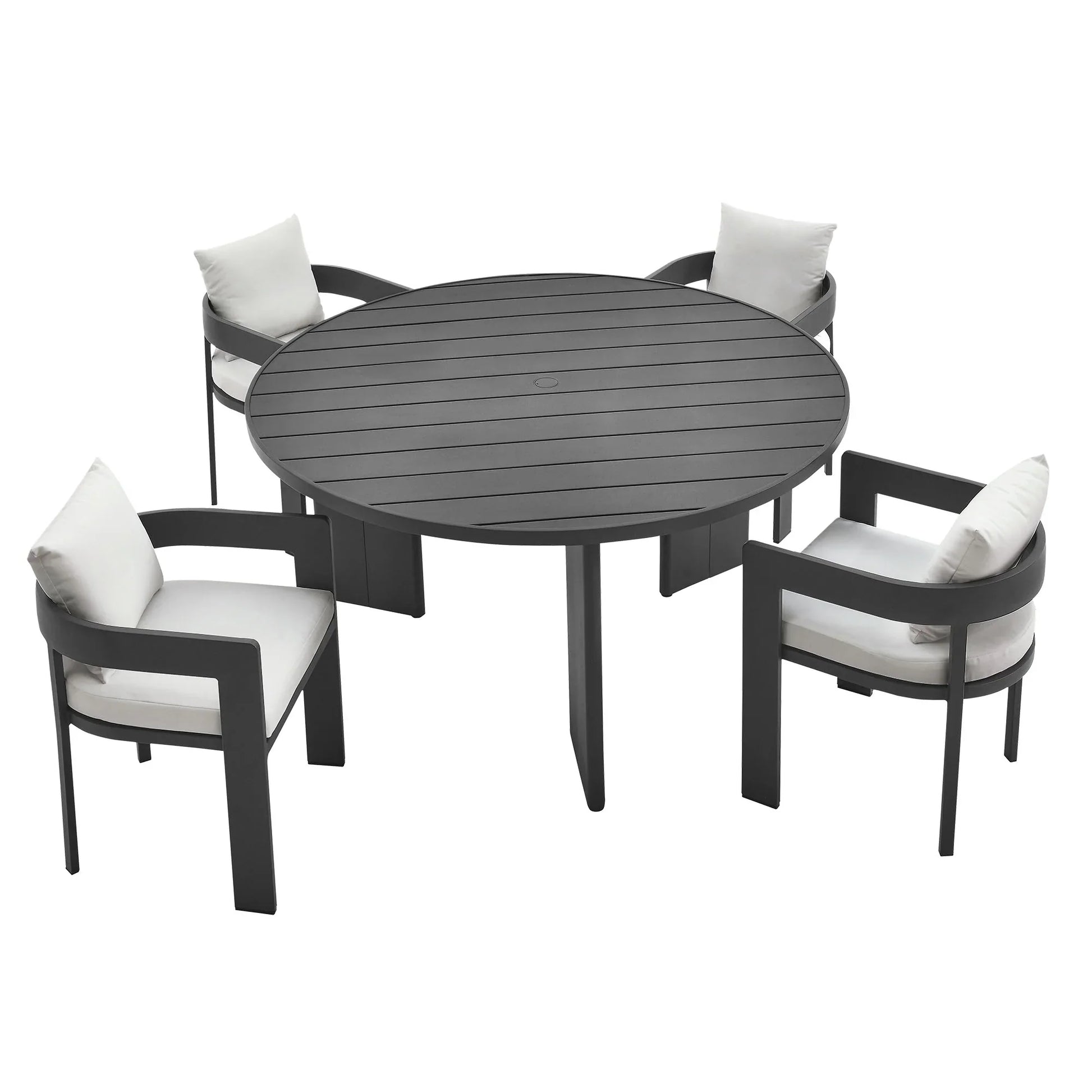 Tahoe 5-Piece Outdoor Patio Aluminum Dining Set. - Venini Furniture 
