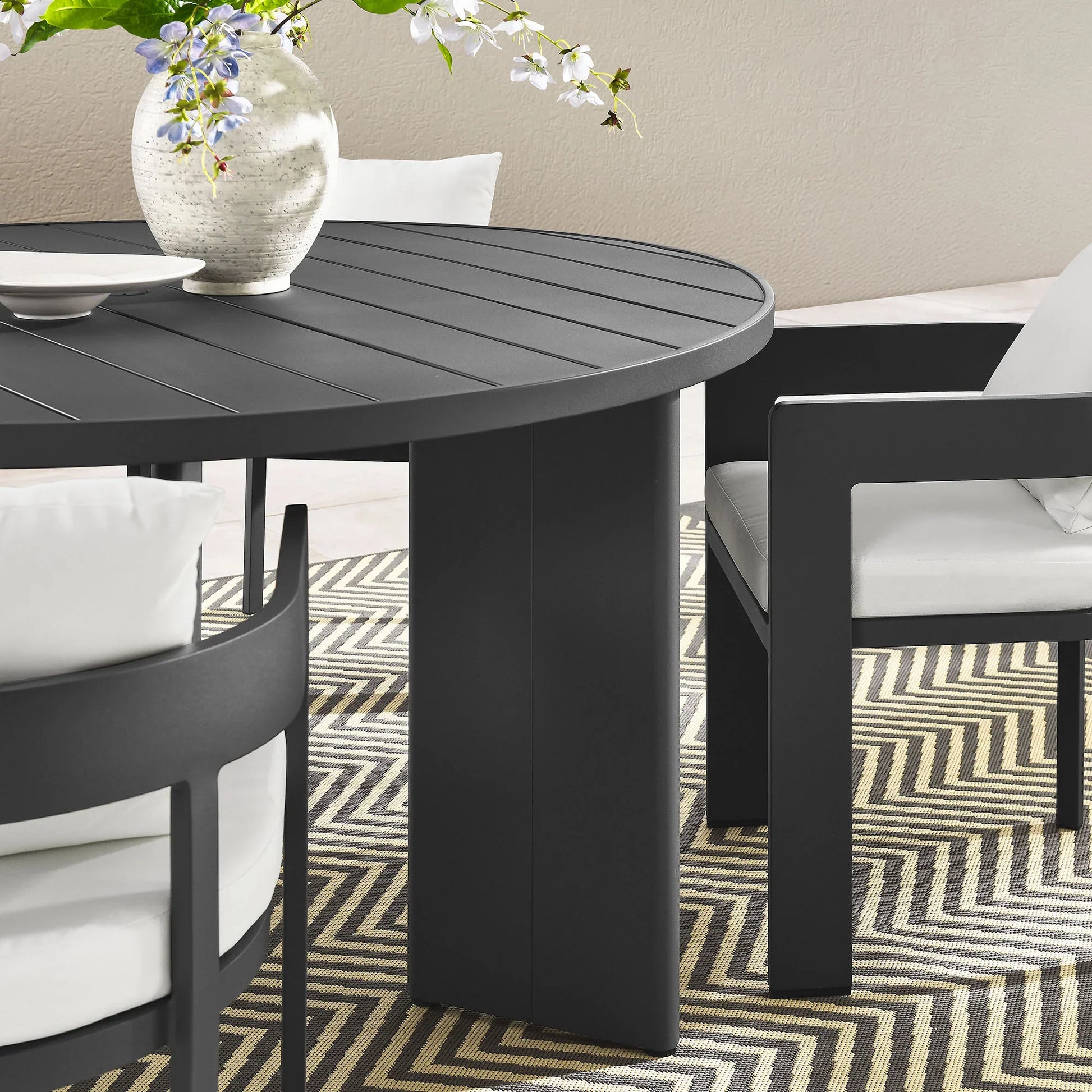 Tahoe 5-Piece Outdoor Patio Aluminum Dining Set. - Venini Furniture 