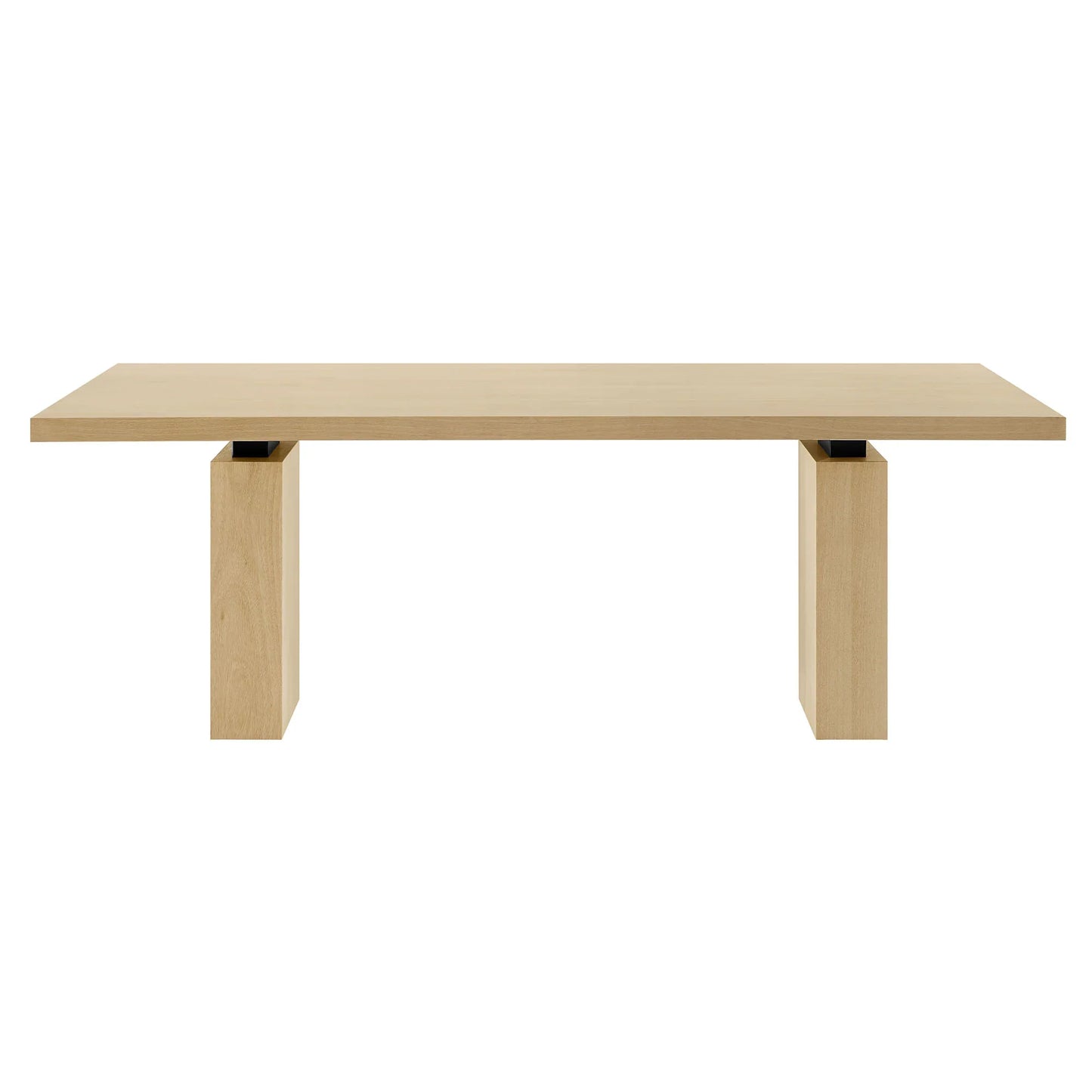Piston 82" Rectangular Wood Dining Table in Natural. - Venini Furniture 