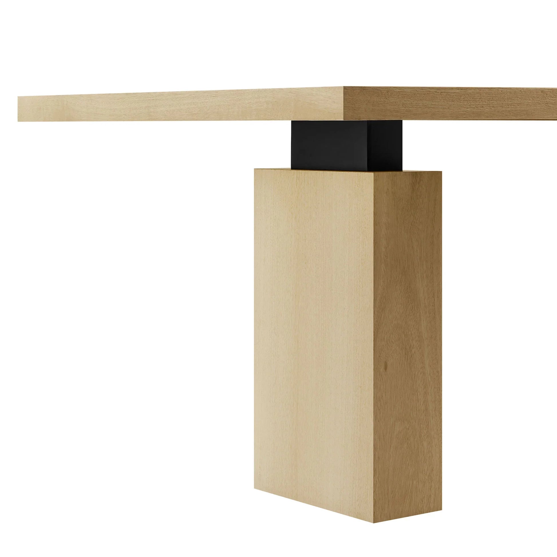 Piston 82" Rectangular Wood Dining Table in Natural. - Venini Furniture 