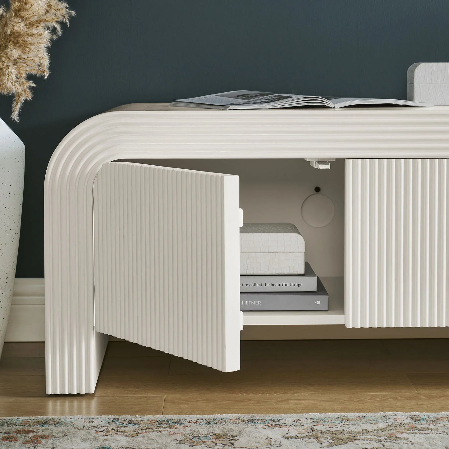 Waterflute 68" Fluted TV Stand. - Venini Furniture 