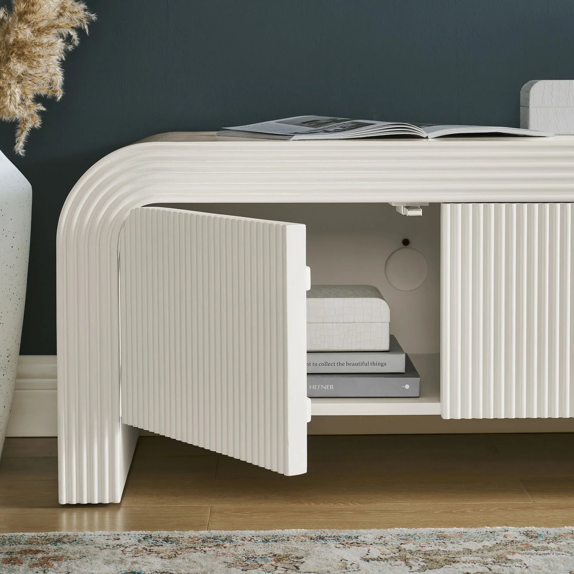 Waterflute 68" Fluted TV Stand. - Venini Furniture 