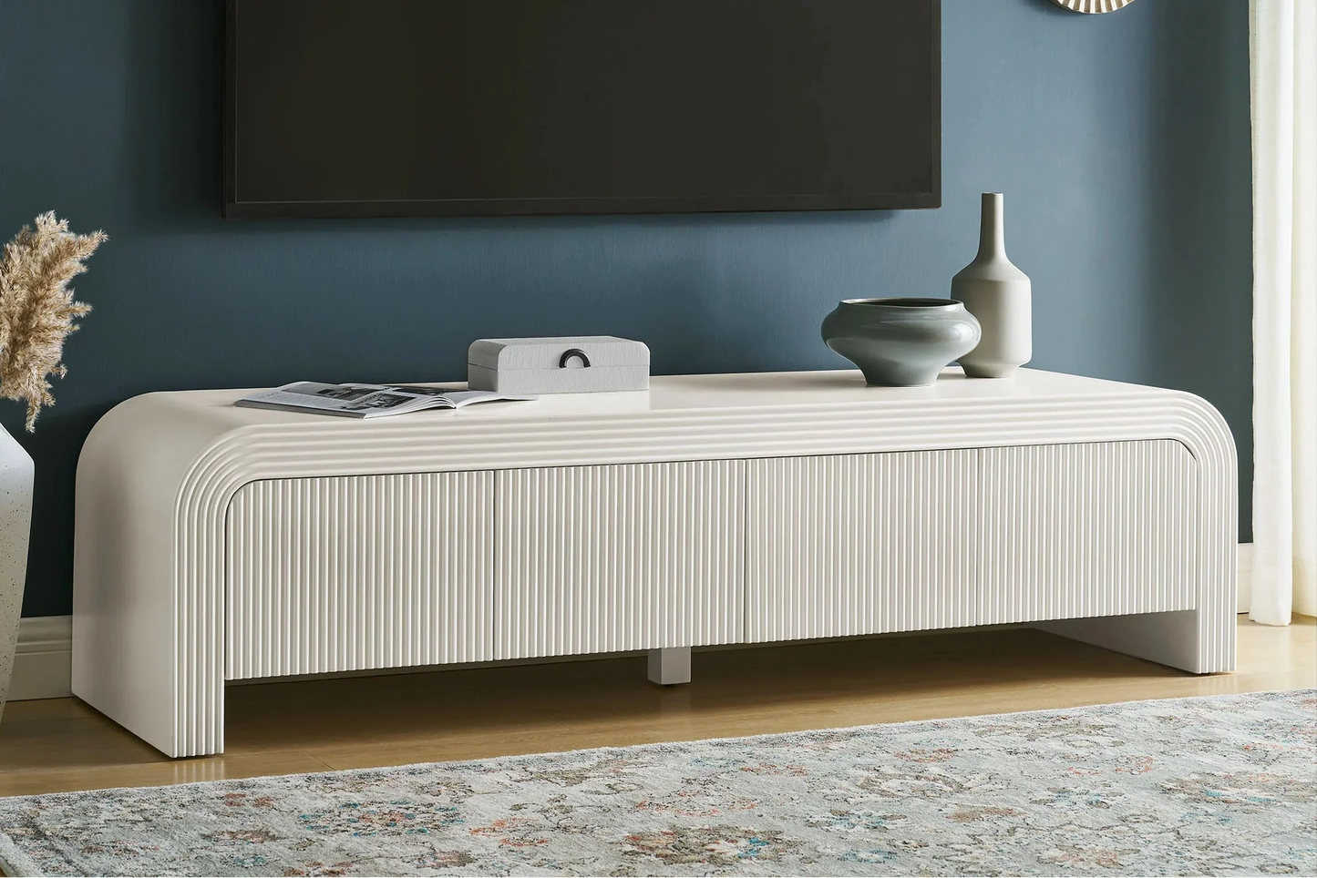 Waterflute 68" Fluted TV Stand. - Venini Furniture 