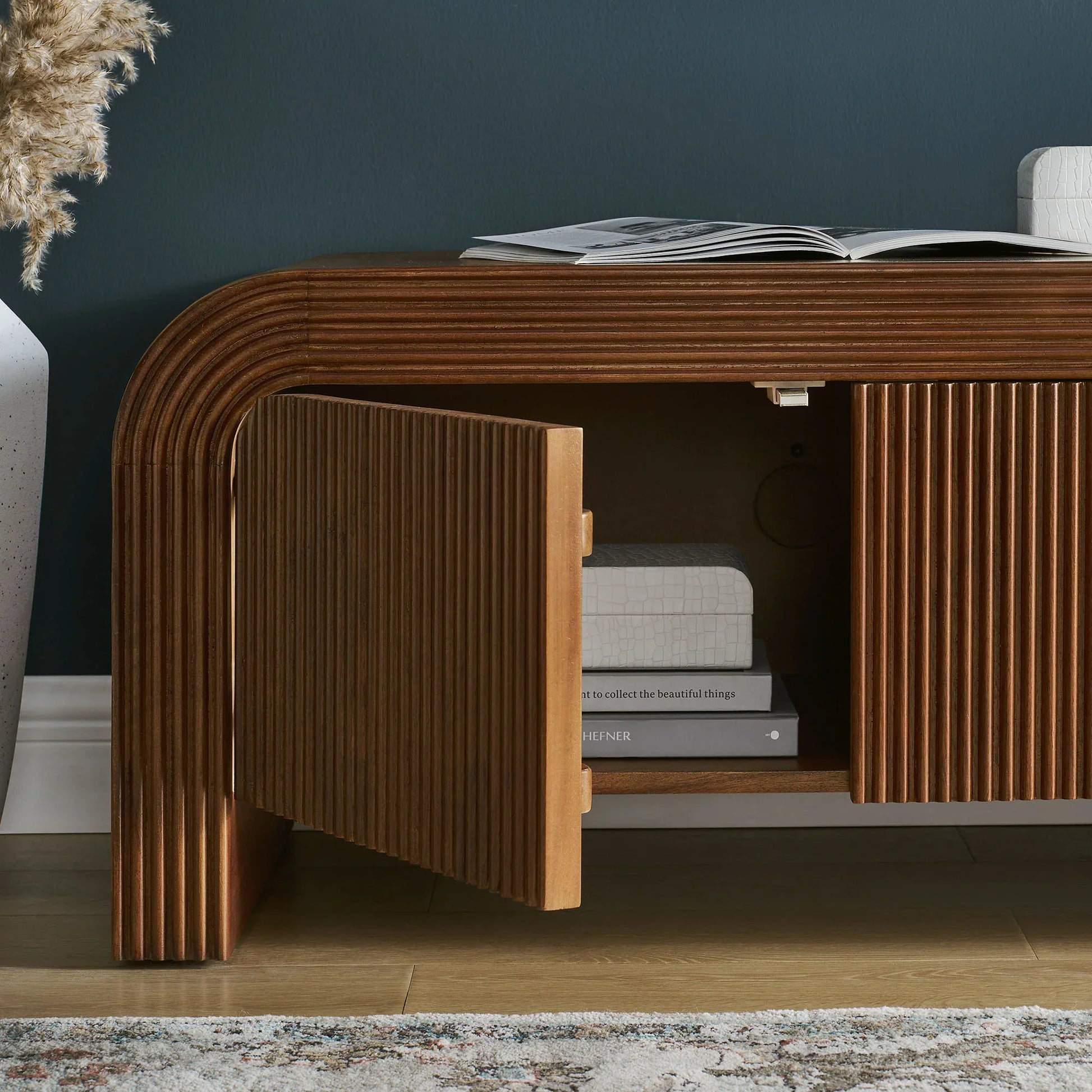 Waterflute 68" Fluted TV Stand. - Venini Furniture 