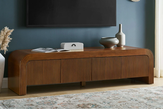 Waterflute 68" Fluted TV Stand. - Venini Furniture 