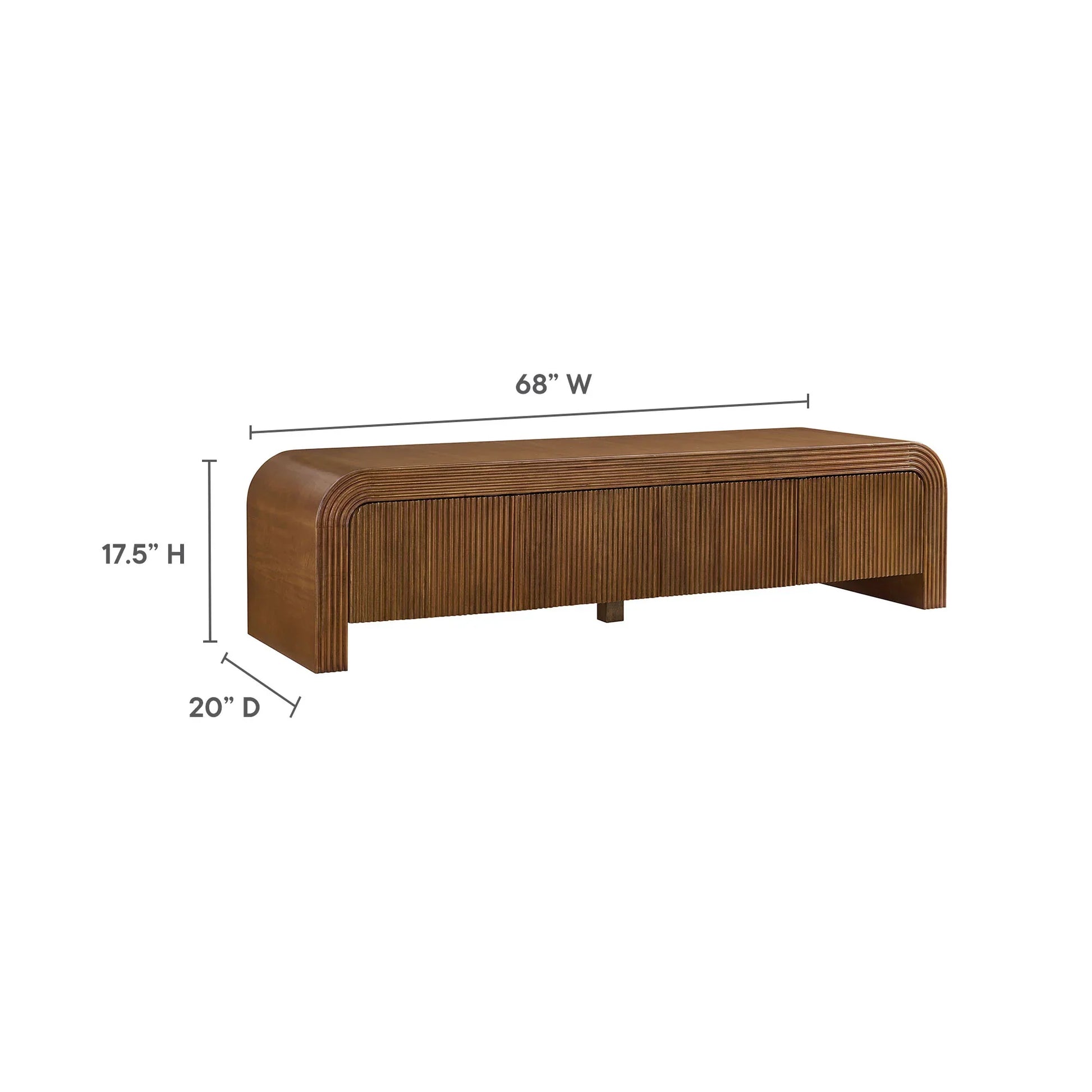 Waterflute 68" Fluted TV Stand. - Venini Furniture 