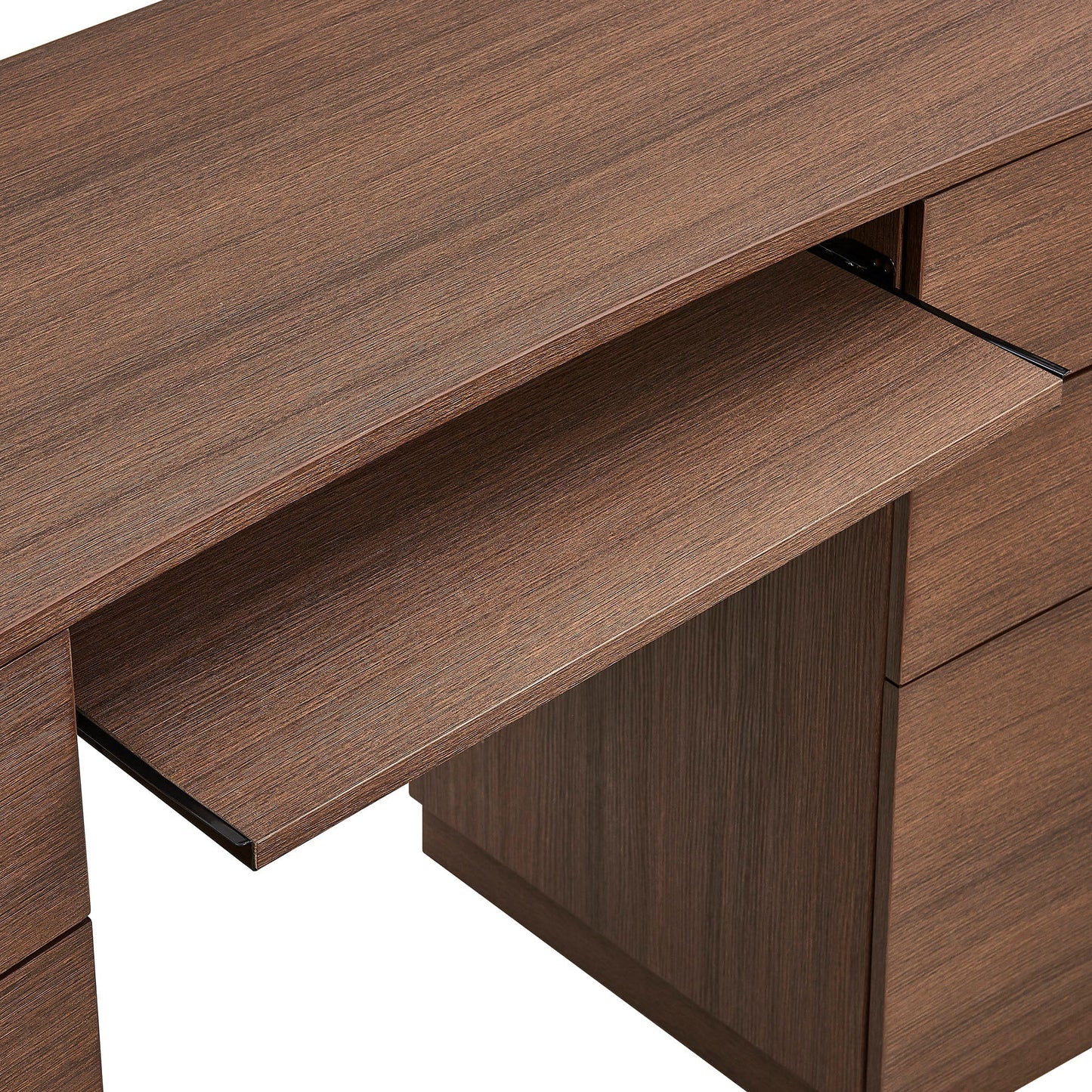 Mirae 55" 6-Drawer Curved Office Desk. - Venini Furniture 