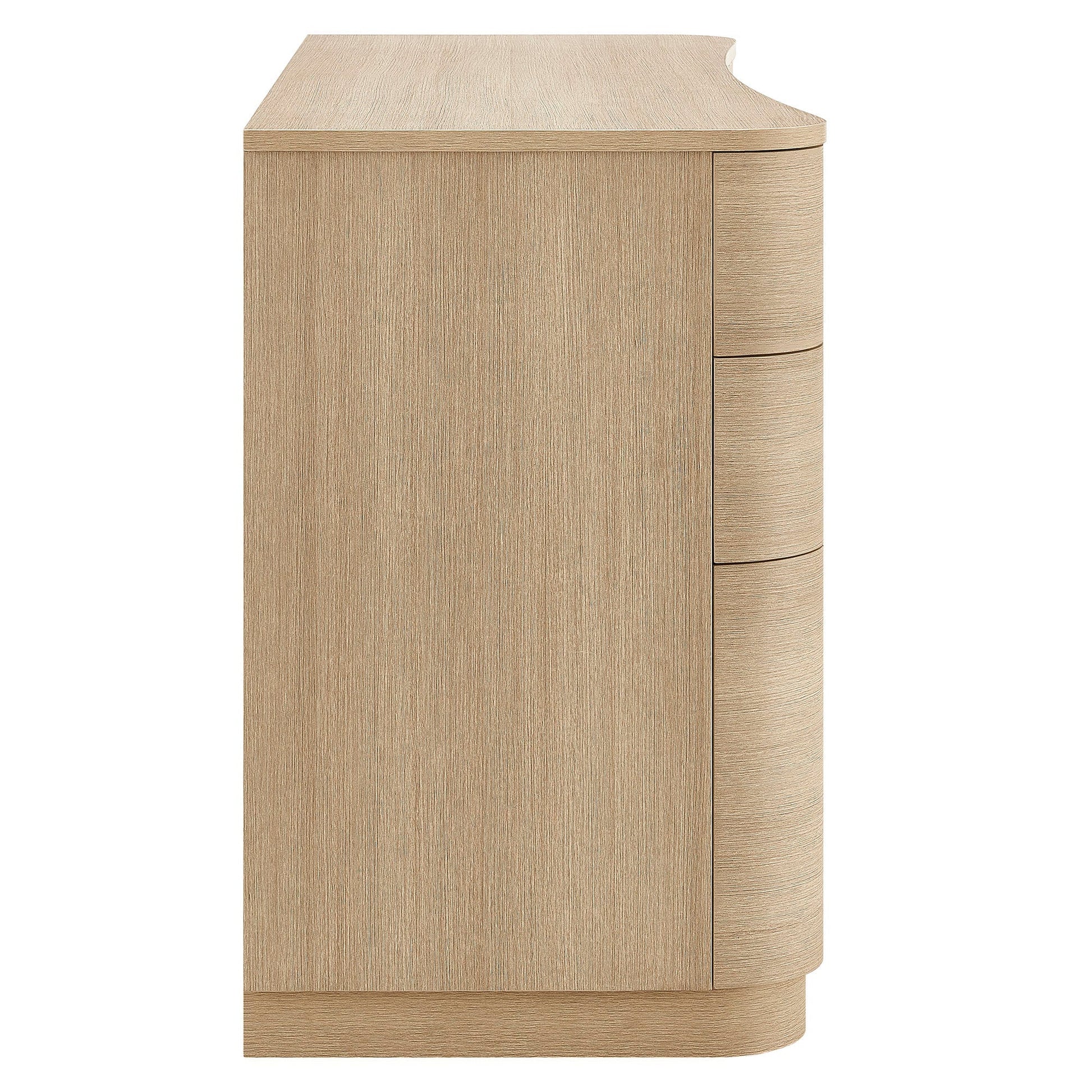 Mirae 55" 6-Drawer Curved Office Desk. - Venini Furniture 