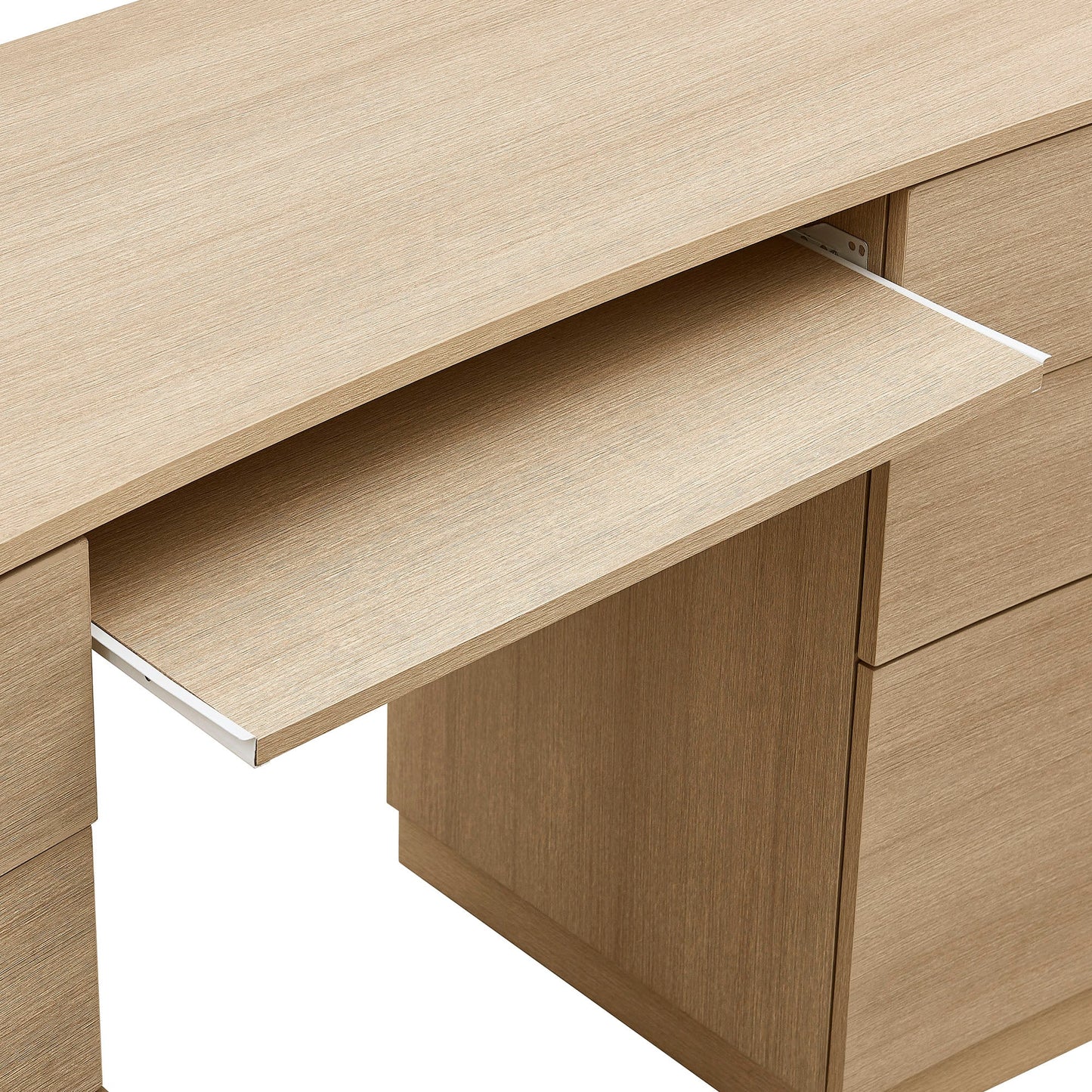 Mirae 55" 6-Drawer Curved Office Desk. - Venini Furniture 