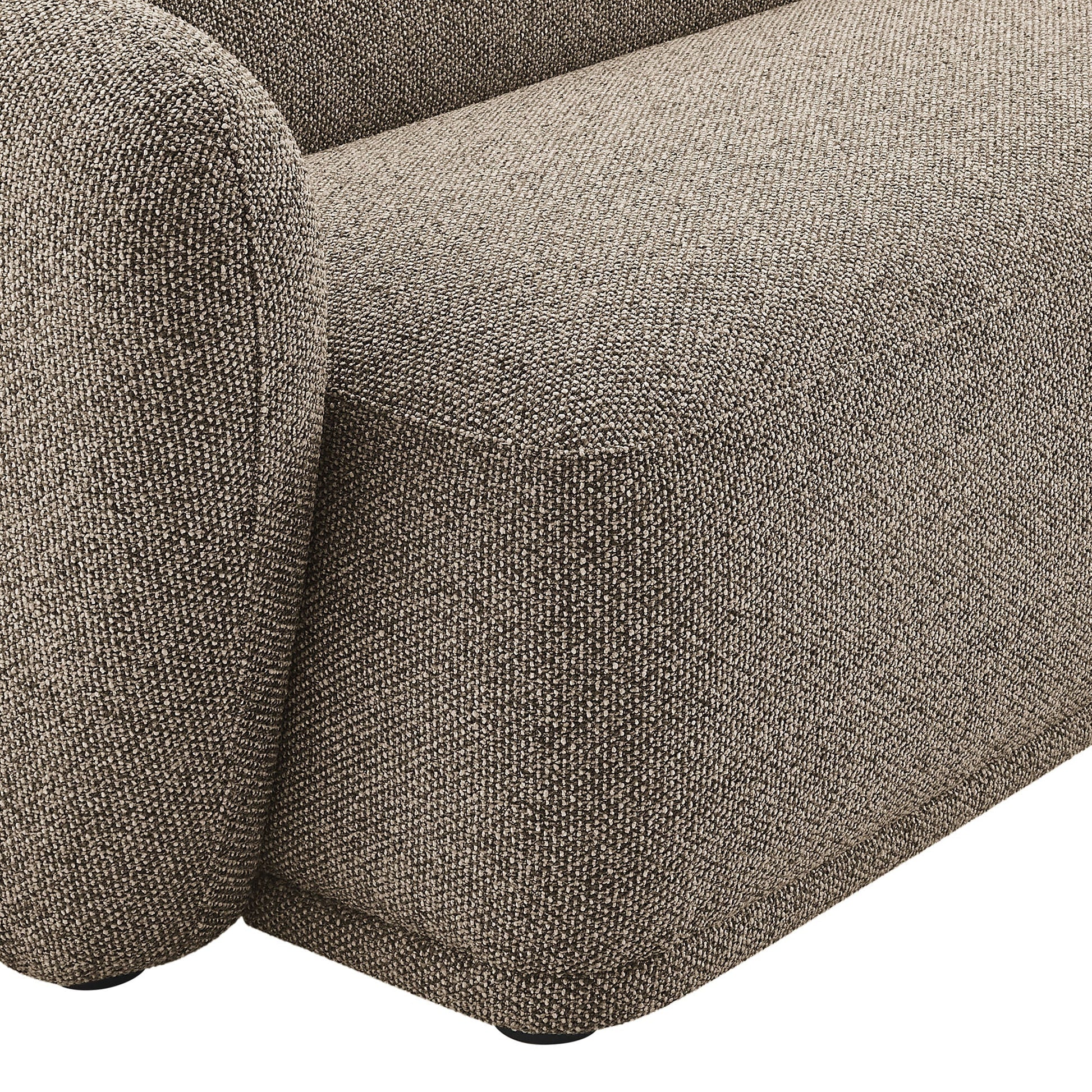 Monica 2 Piece Right Facing Boucle Fabric Modular Sofa with Chaise - Venini Furniture 