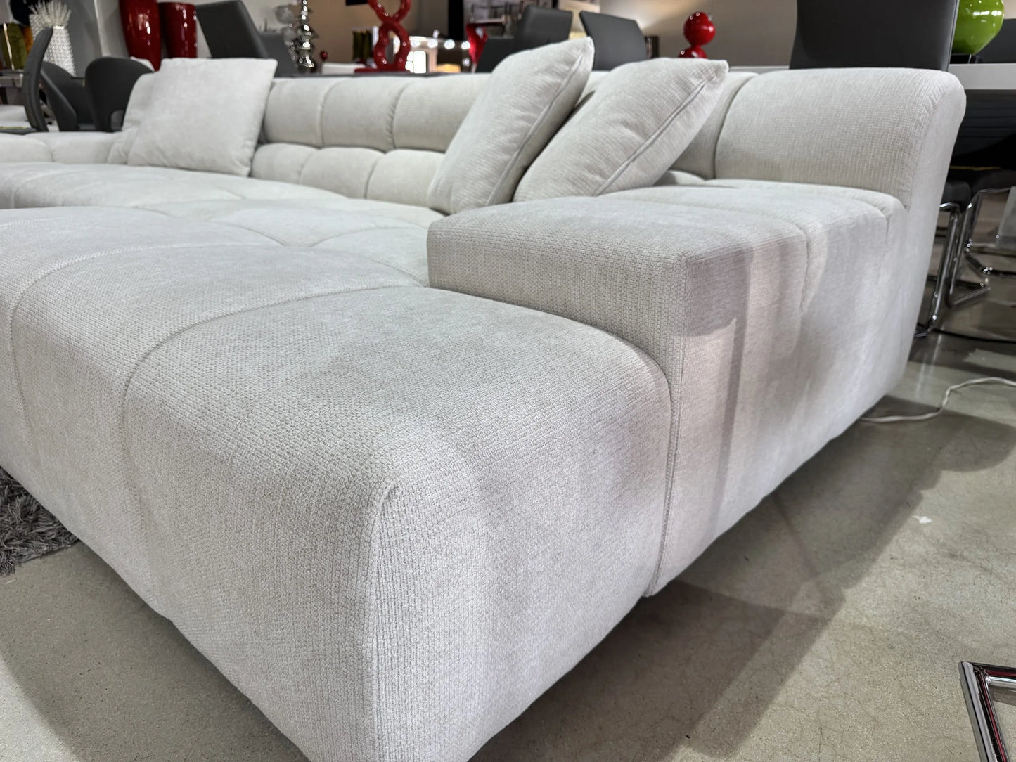 Midtown Sectional Right or Left in Graphite Dark Grey or Cream - Venini Furniture 