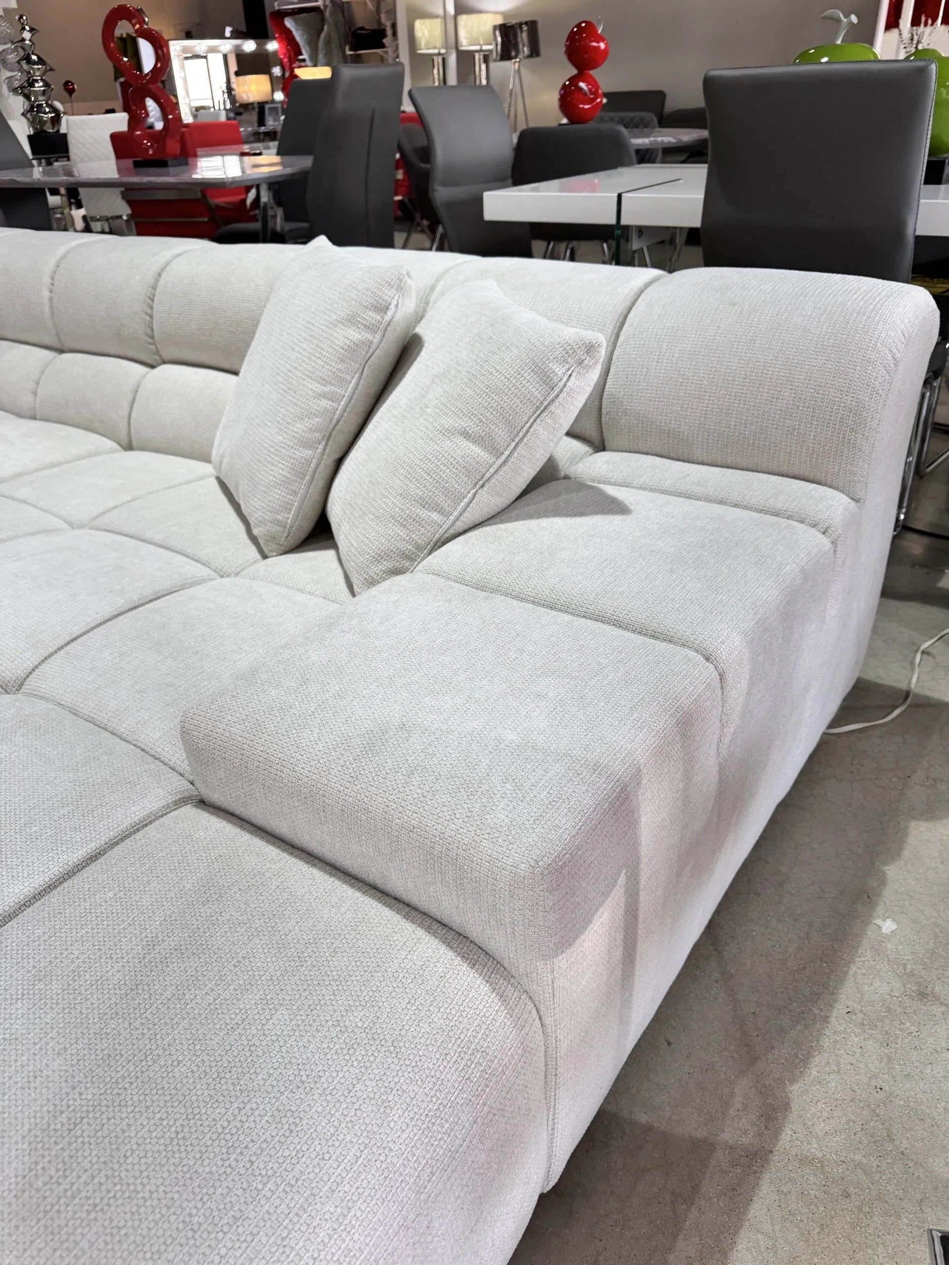 Midtown Sectional Right or Left in Graphite Dark Grey or Cream - Venini Furniture 