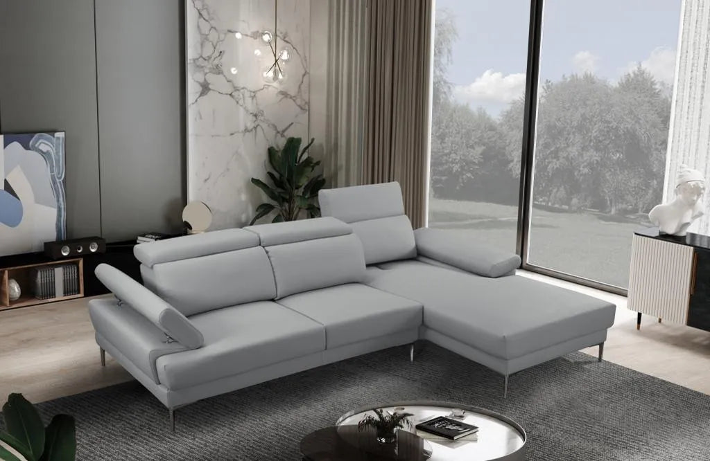 Kim Sectional in White or Grey and Left or Right - Venini Furniture 