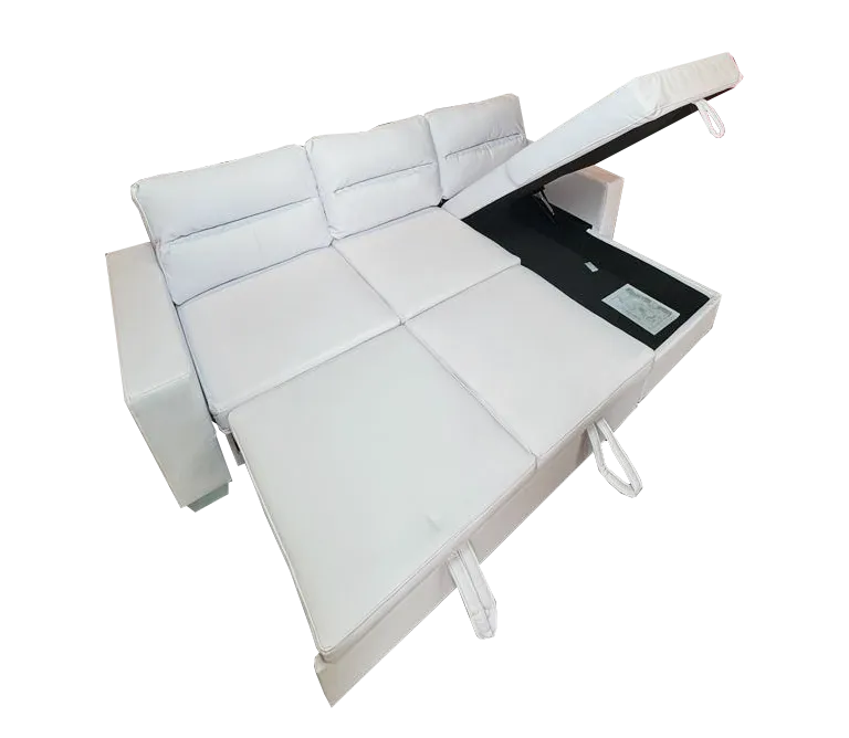 Daniel Reversible Sectional Black or White - Venini Furniture 