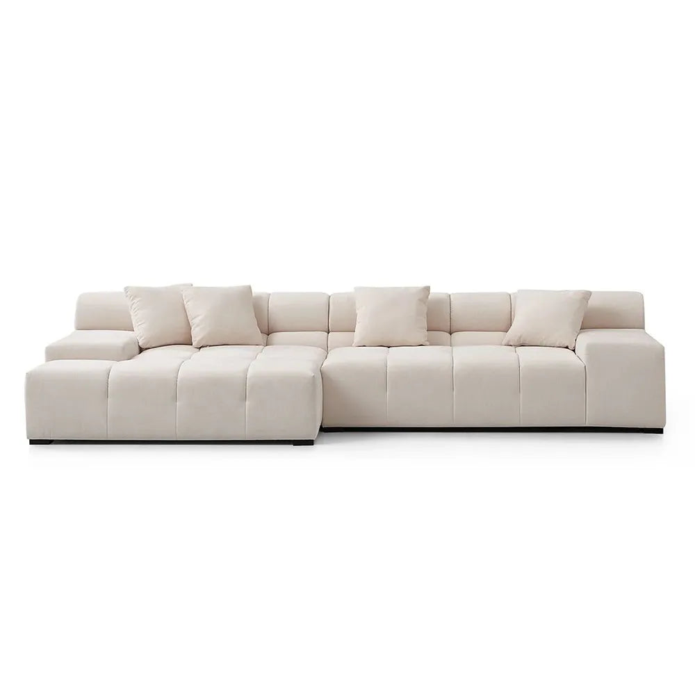 Midtown Sectional Right or Left in Graphite Dark Grey or Cream - Venini Furniture 