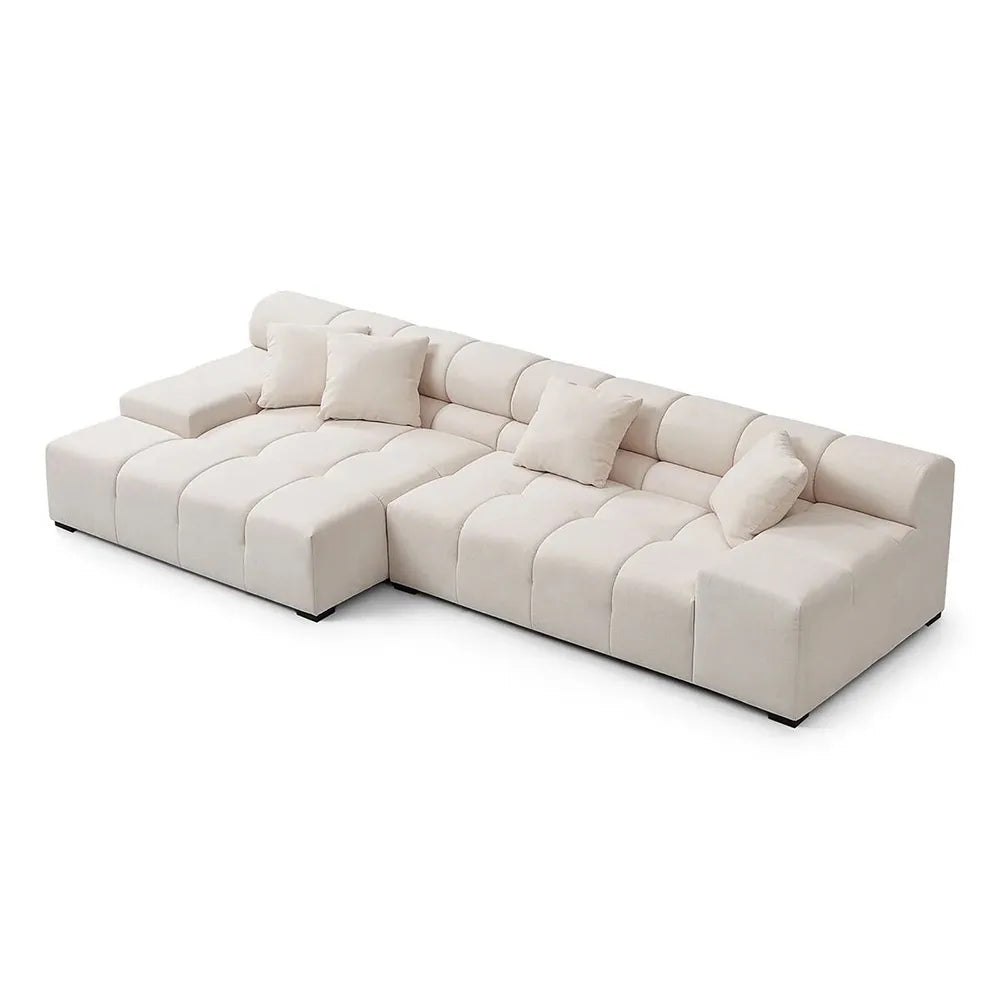 Midtown Sectional Right or Left in Graphite Dark Grey or Cream - Venini Furniture 