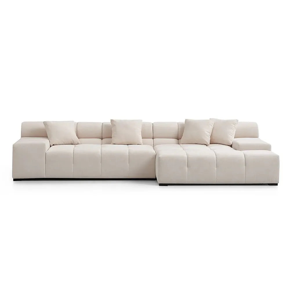 Midtown Sectional Right or Left in Graphite Dark Grey or Cream - Venini Furniture 
