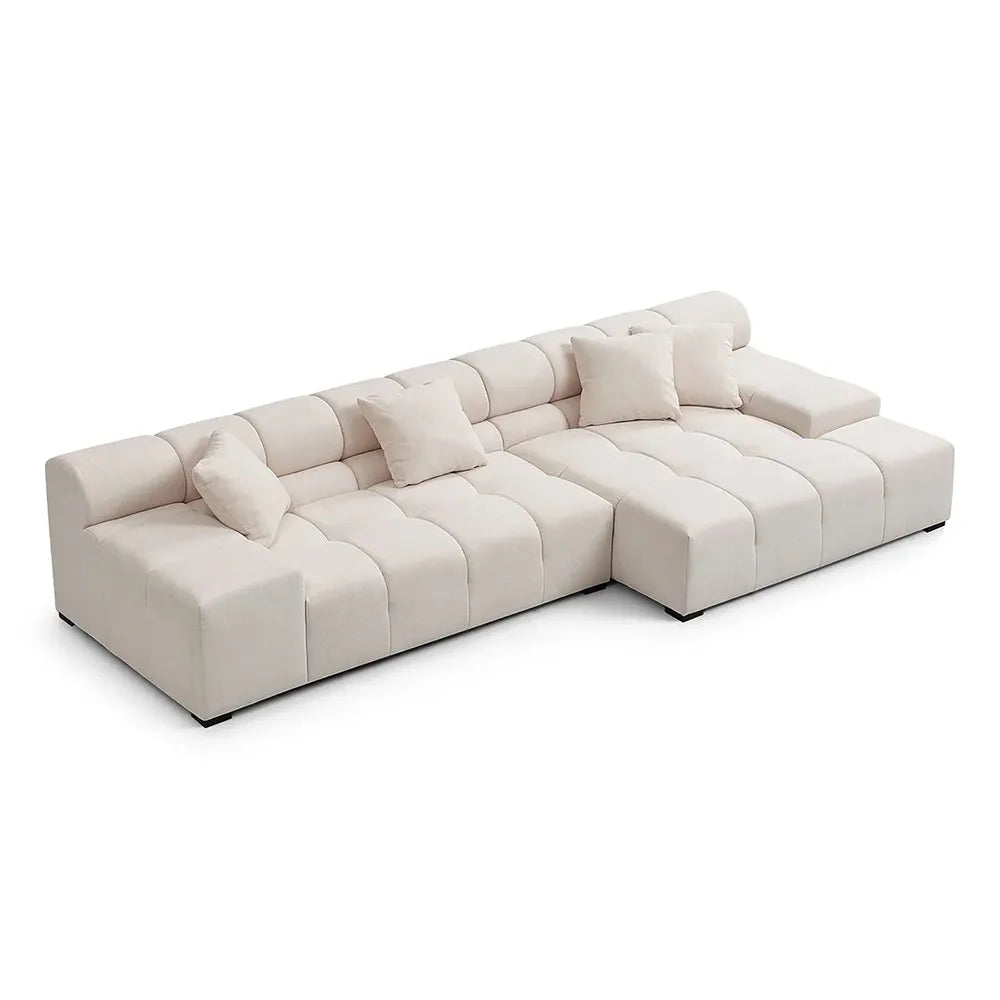 Midtown Sectional Right or Left in Graphite Dark Grey or Cream - Venini Furniture 