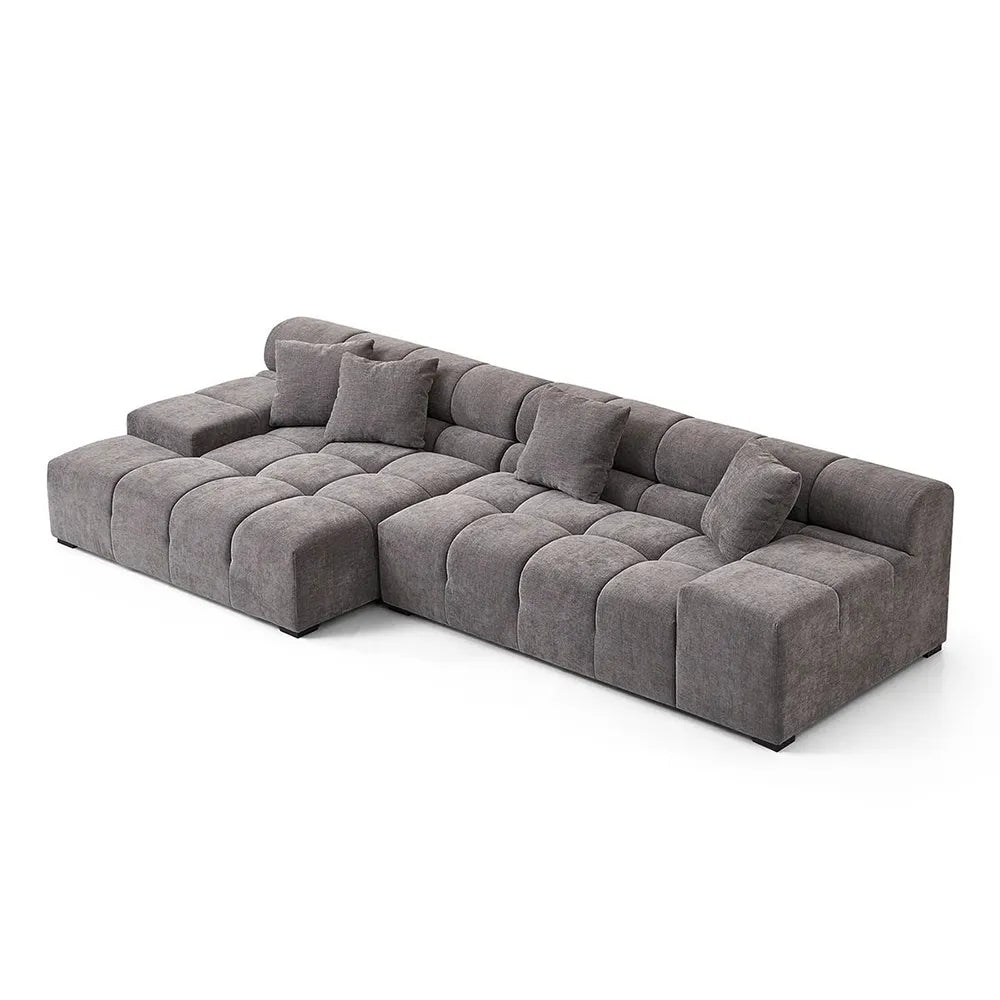Midtown Sectional Right or Left in Graphite Dark Grey or Cream - Venini Furniture 