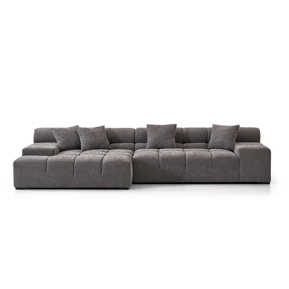 Midtown Sectional Right or Left in Graphite Dark Grey or Cream - Venini Furniture 