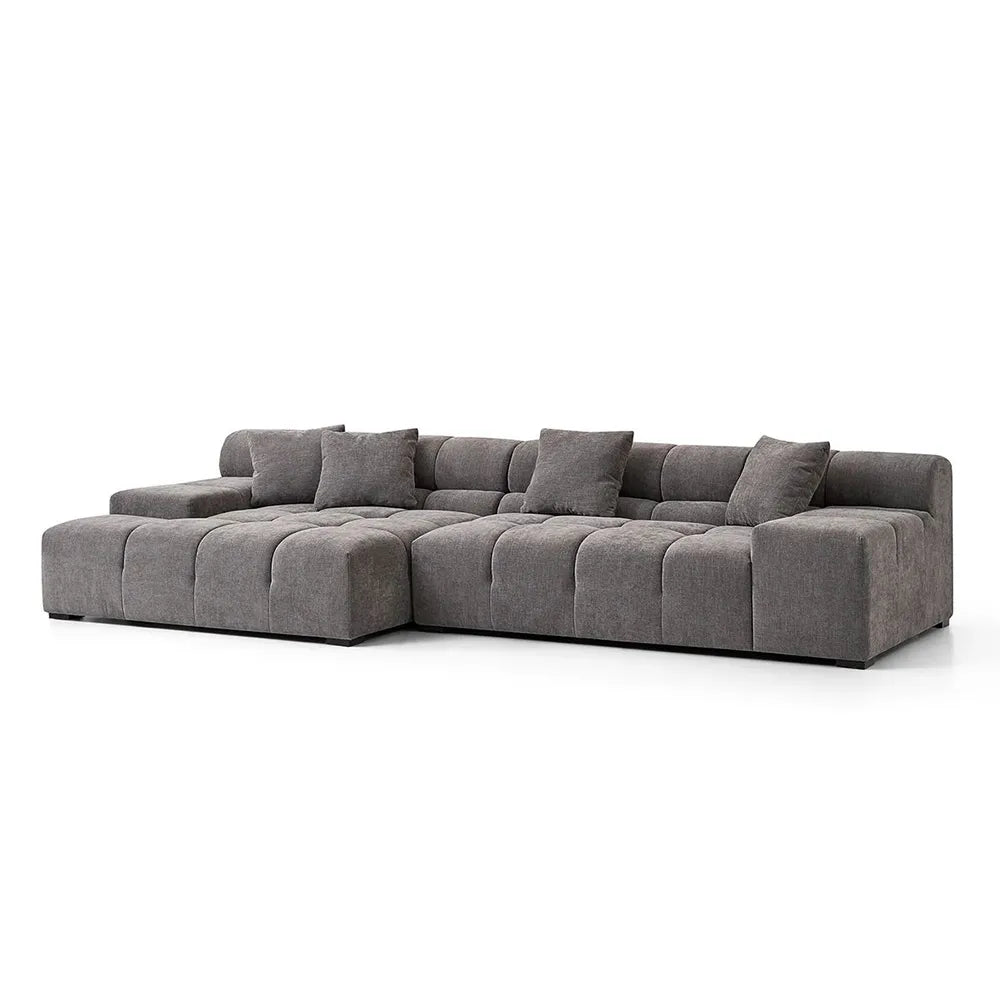 Midtown Sectional Right or Left in Graphite Dark Grey or Cream - Venini Furniture 