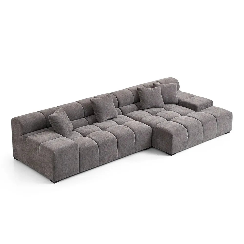 Midtown Sectional Right or Left in Graphite Dark Grey or Cream - Venini Furniture 