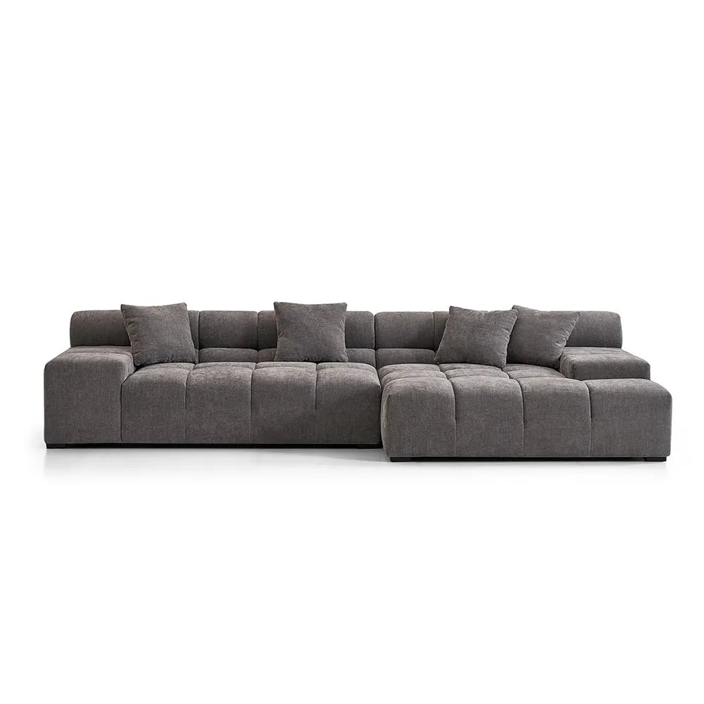 Midtown Sectional Right or Left in Graphite Dark Grey or Cream - Venini Furniture 