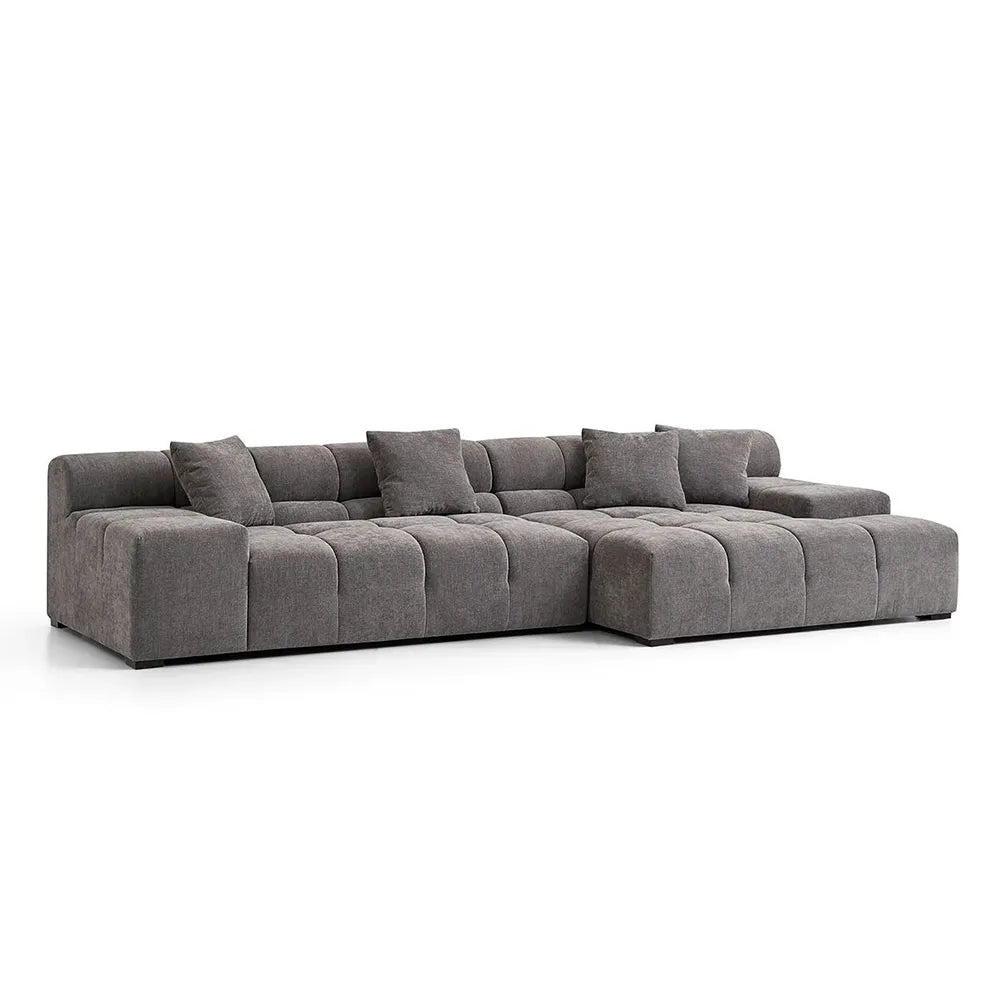 Midtown Sectional Right or Left in Graphite Dark Grey or Cream - Venini Furniture 