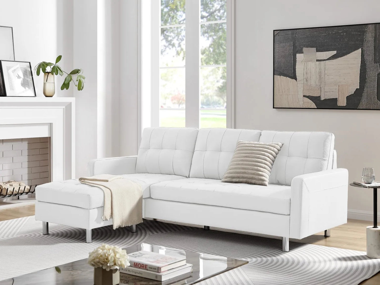 VESADA Sectional Black, Gray or White. - Venini Furniture 