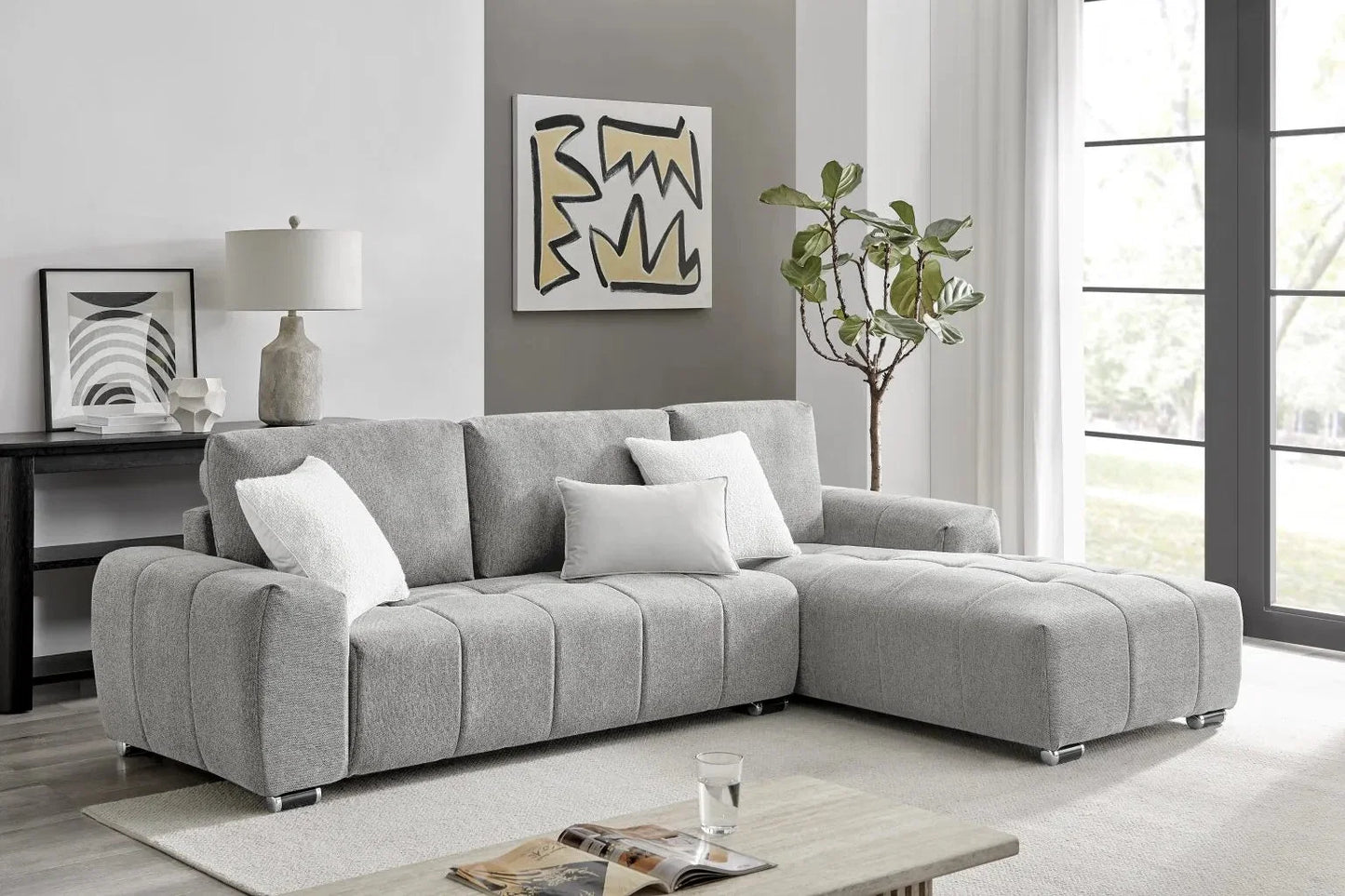 ROMA Sectional Light Grey – LEFT or Dark Grey – RIGHT - Venini Furniture 